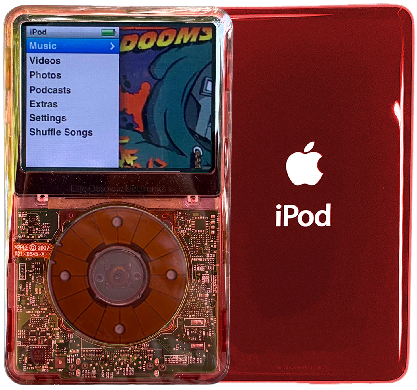 New Apple iPod Classic 6th & 7th Generation Red Crystal Plastic / Red Crystal / Red Crystal (Sangria Red)