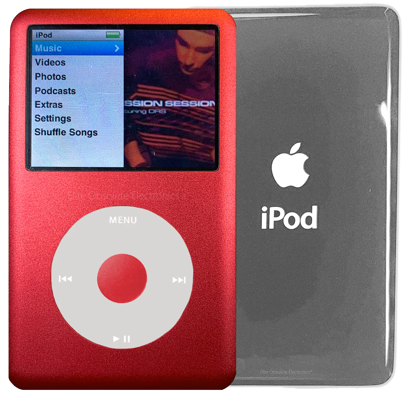 New Apple iPod Classic 6th & 7th Generation Red Metal / Grey / Red Metal (Silver)