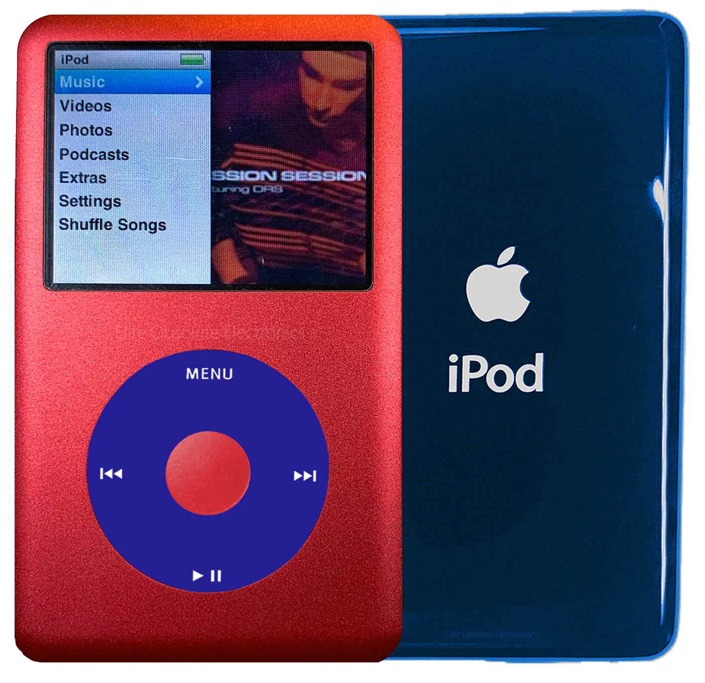 New Apple iPod Classic 6th & 7th Generation Red Metal / Blue / Red Metal (Aqua)