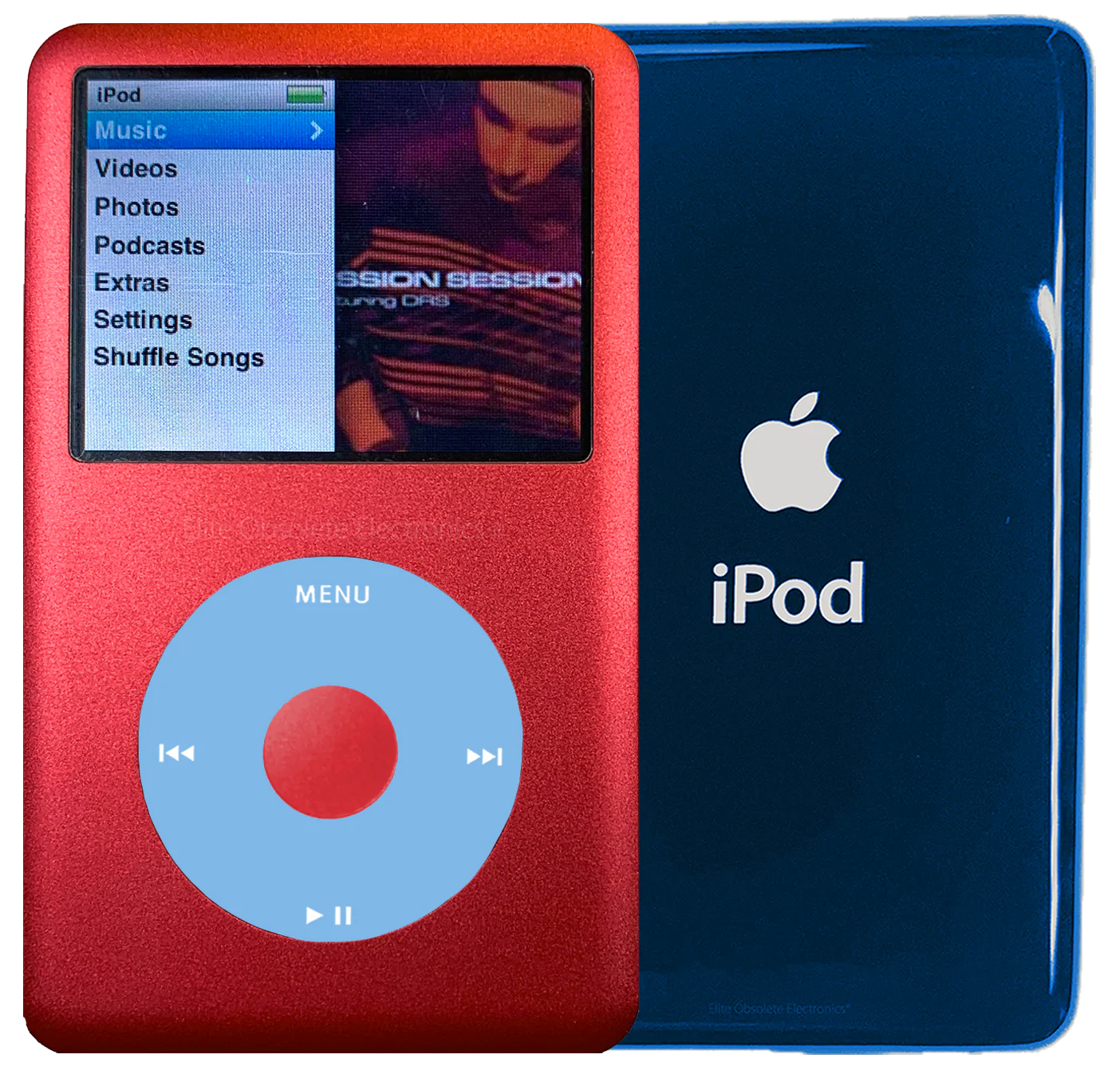 New Apple iPod Classic 6th & 7th Generation Red Metal / Light Blue / Red Metal (Aqua)