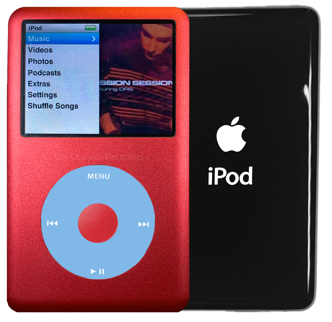 New Apple iPod Classic 6th & 7th Generation Red Metal / Light Blue / Red Metal (Black)