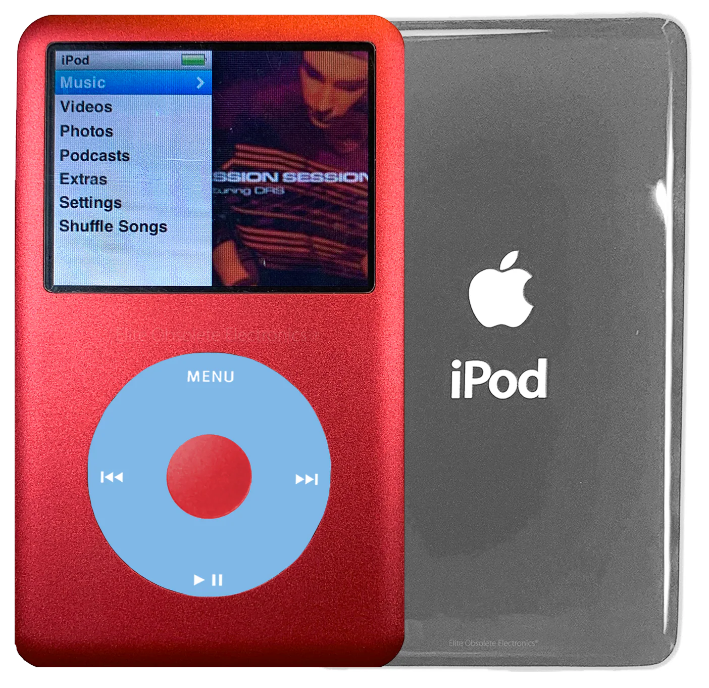 New Apple iPod Classic 6th & 7th Generation Red Metal / Light Blue / Red Metal (Silver)