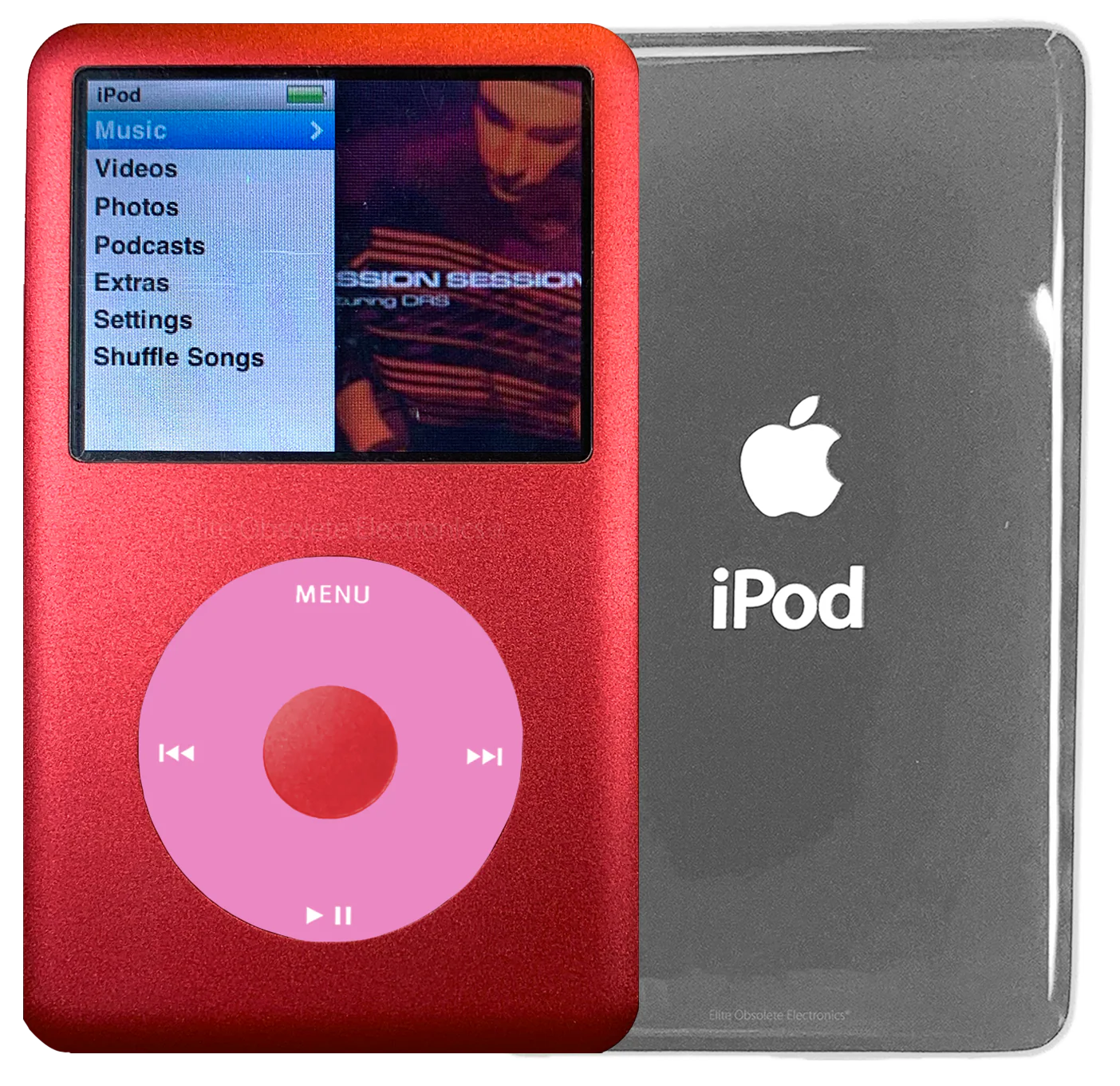 New Apple iPod Classic 6th & 7th Generation Red Metal / Light Pink / Red Metal (Silver)