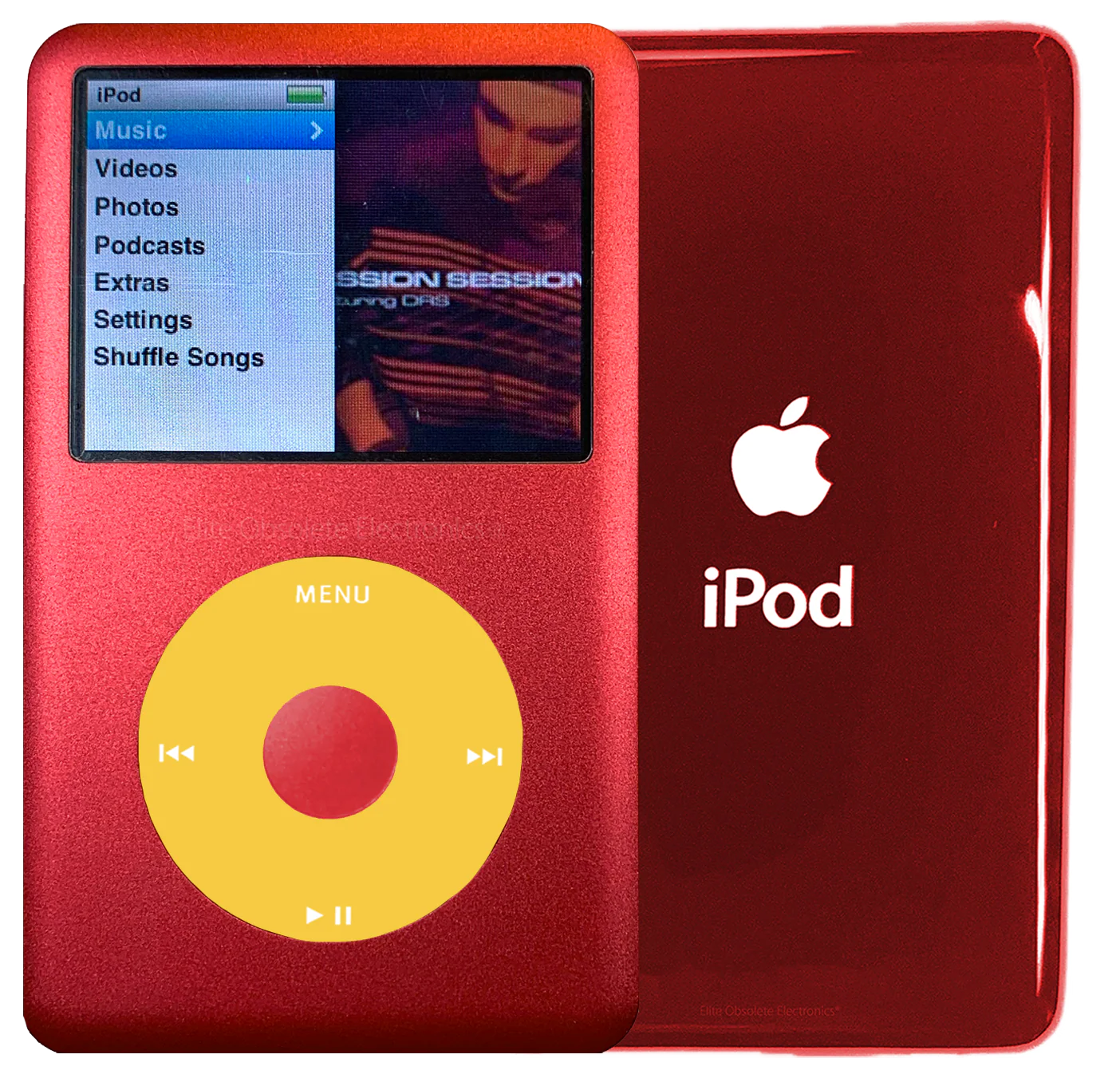 New Apple iPod Classic 6th & 7th Generation Red Metal / Yellow / Red Metal (Sangria Red)