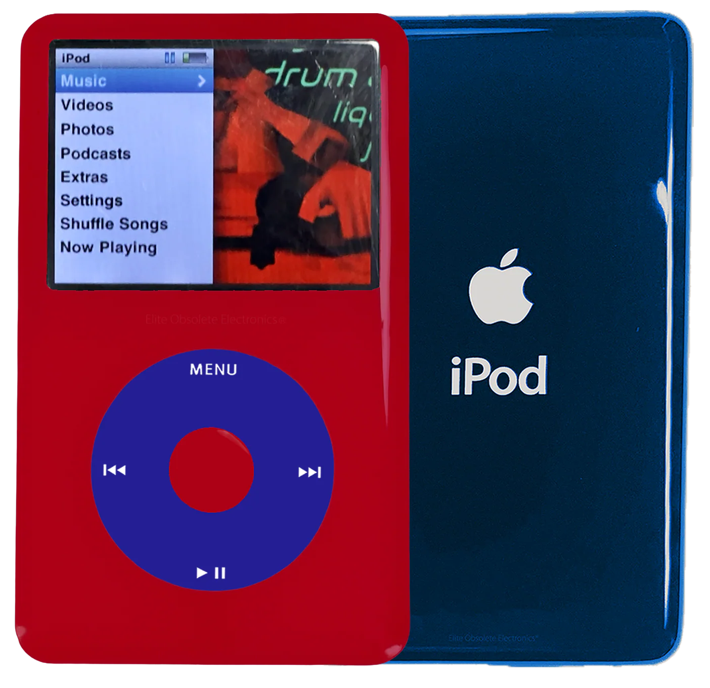 New Apple iPod Classic 6th & 7th Generation Red Plastic / Blue / Red Plastic (Aqua)