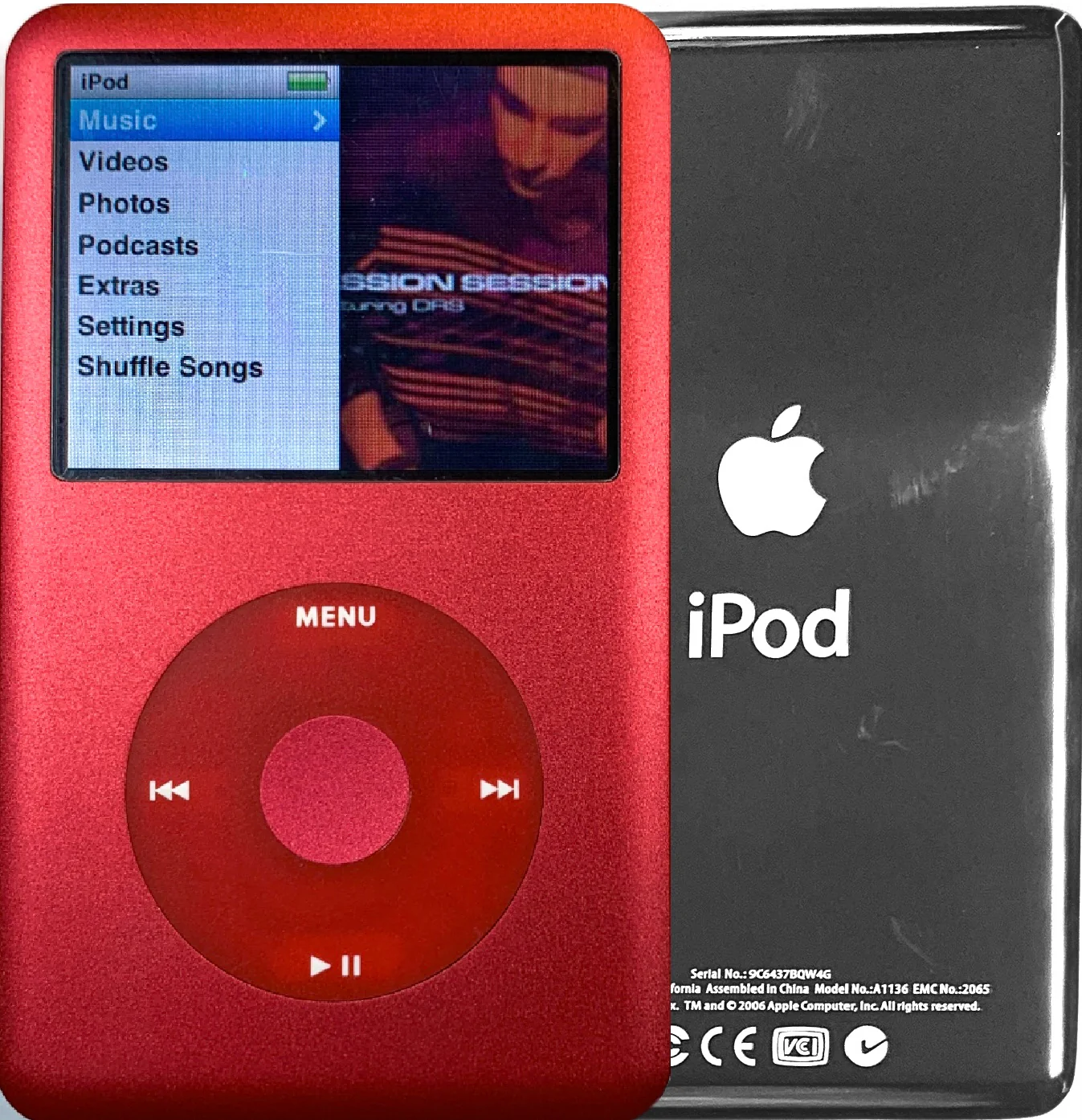 New Apple iPod Classic 6th & 7th Generation Red Metal / Red / Red Metal (Silver)