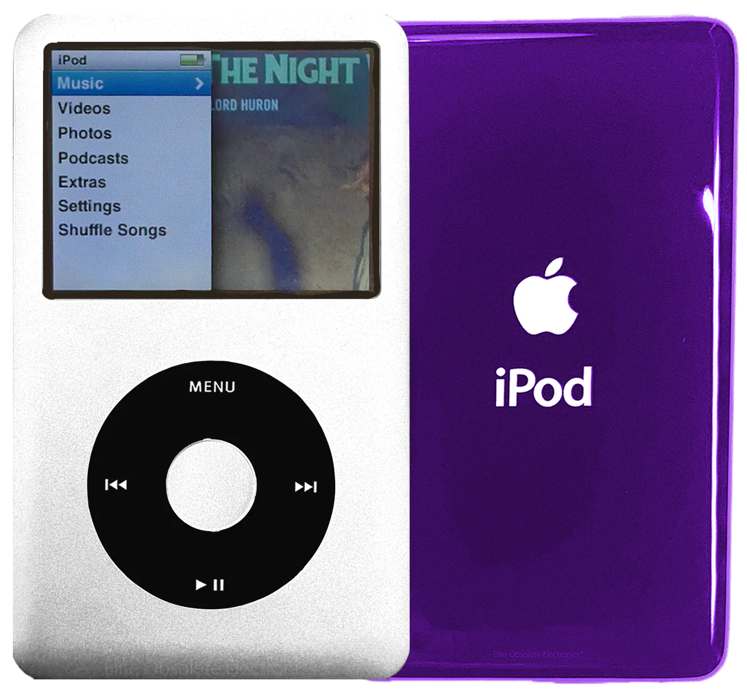 New Apple iPod Classic 6th & 7th Generation Silver Metal / Black / Silver Metal (Midnight Purple)