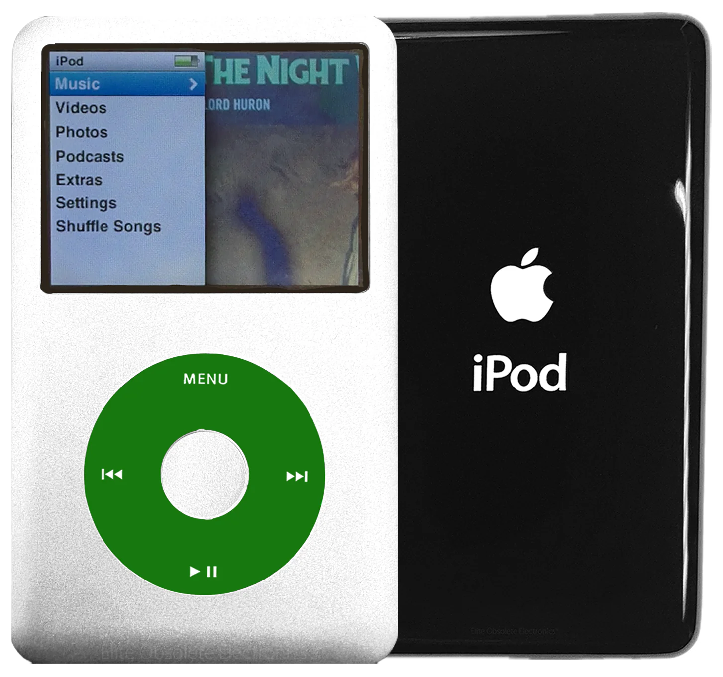 New Apple iPod Classic 6th & 7th Generation Silver Metal / Green / Silver Metal (Black)