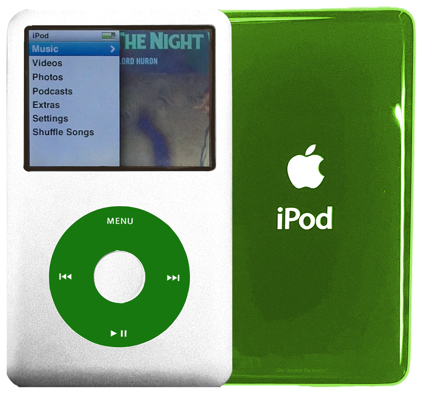 New Apple iPod Classic 6th & 7th Generation Silver Metal / Green / Silver Metal (Toxic Green)