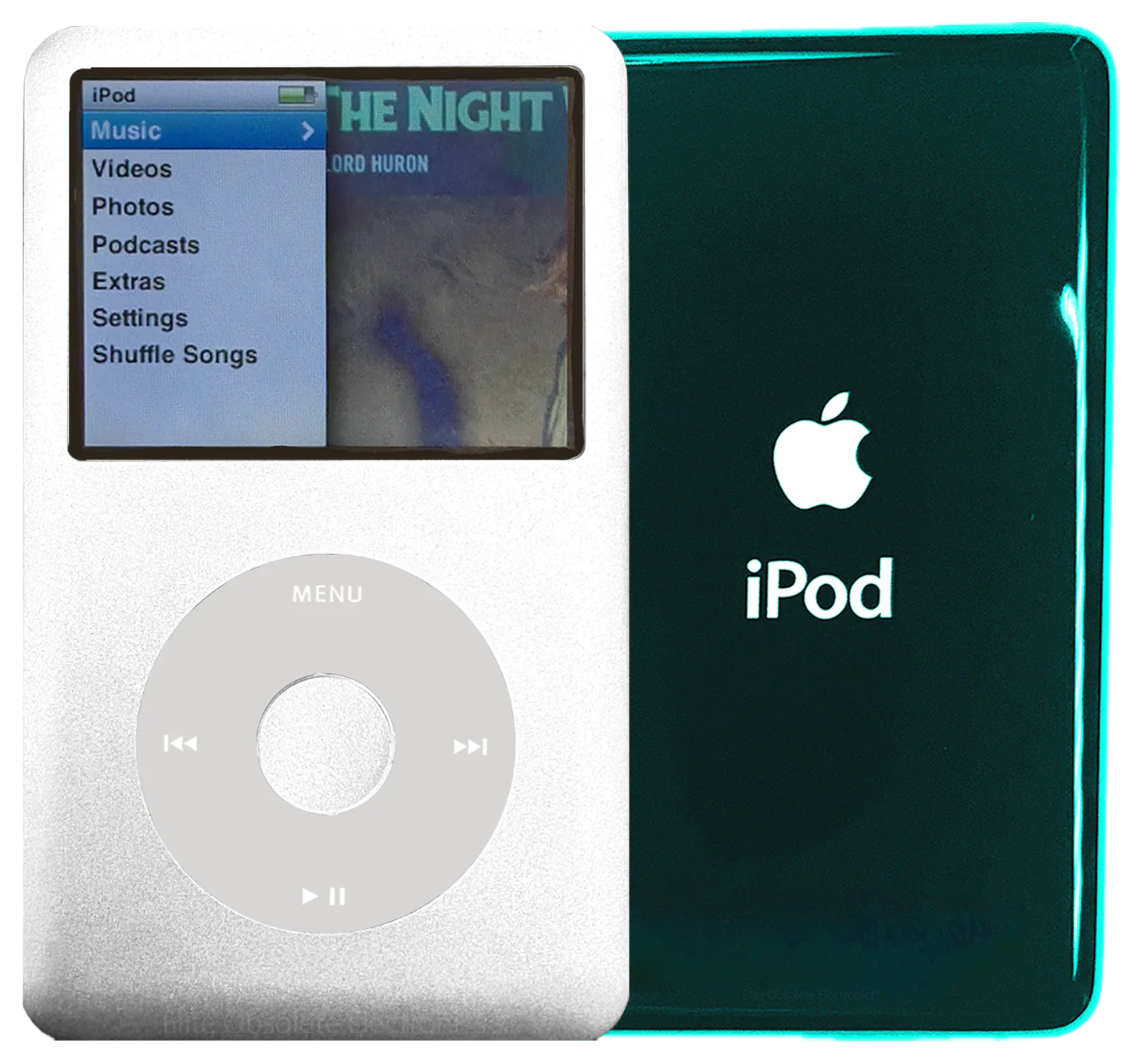 New Apple iPod Classic 6th & 7th Generation Silver Metal / Grey / Silver Metal (Pine Green)