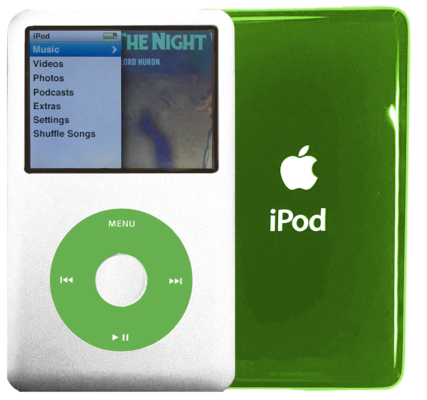 New Apple iPod Classic 6th & 7th Generation Silver Metal / Light Green / Silver Metal (Toxic Green)