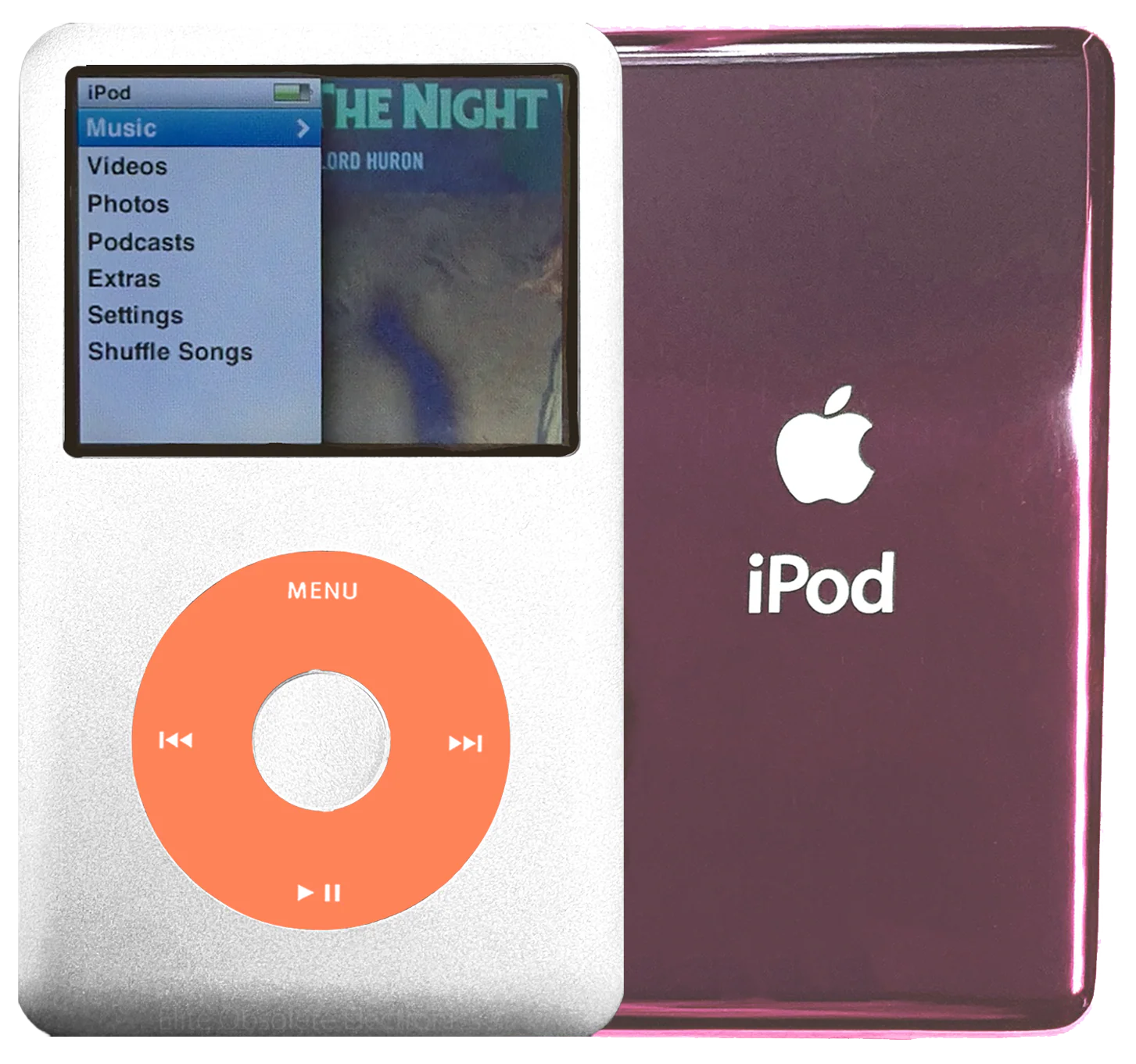 New Apple iPod Classic 6th & 7th Generation Silver Metal / Orange / Silver Metal (Blush Pink)