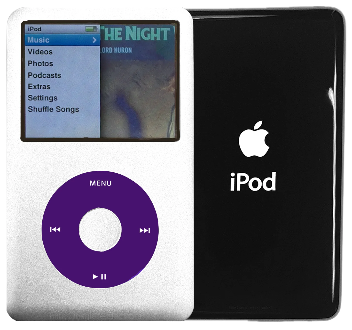 New Apple iPod Classic 6th & 7th Generation Silver Metal / Purple / Silver Metal (Black)