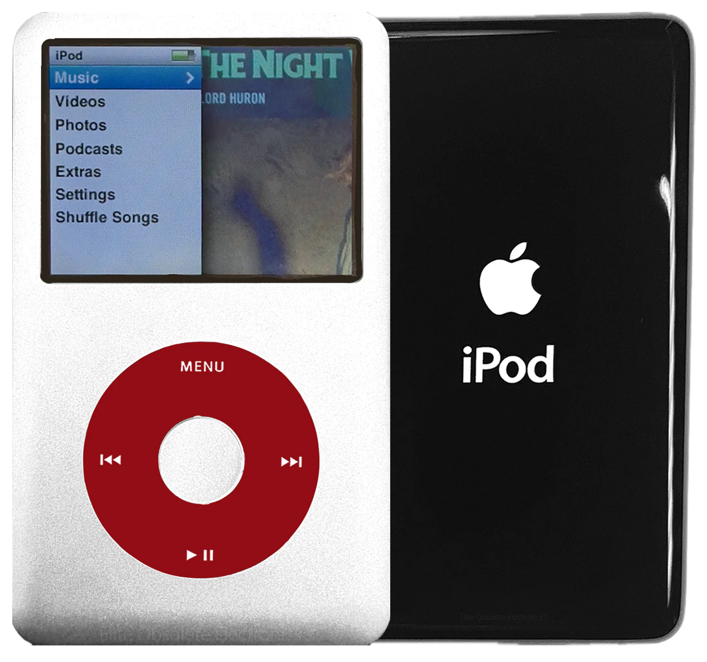 New Apple iPod Classic 6th & 7th Generation Silver Metal / Red / Silver Metal (Black)