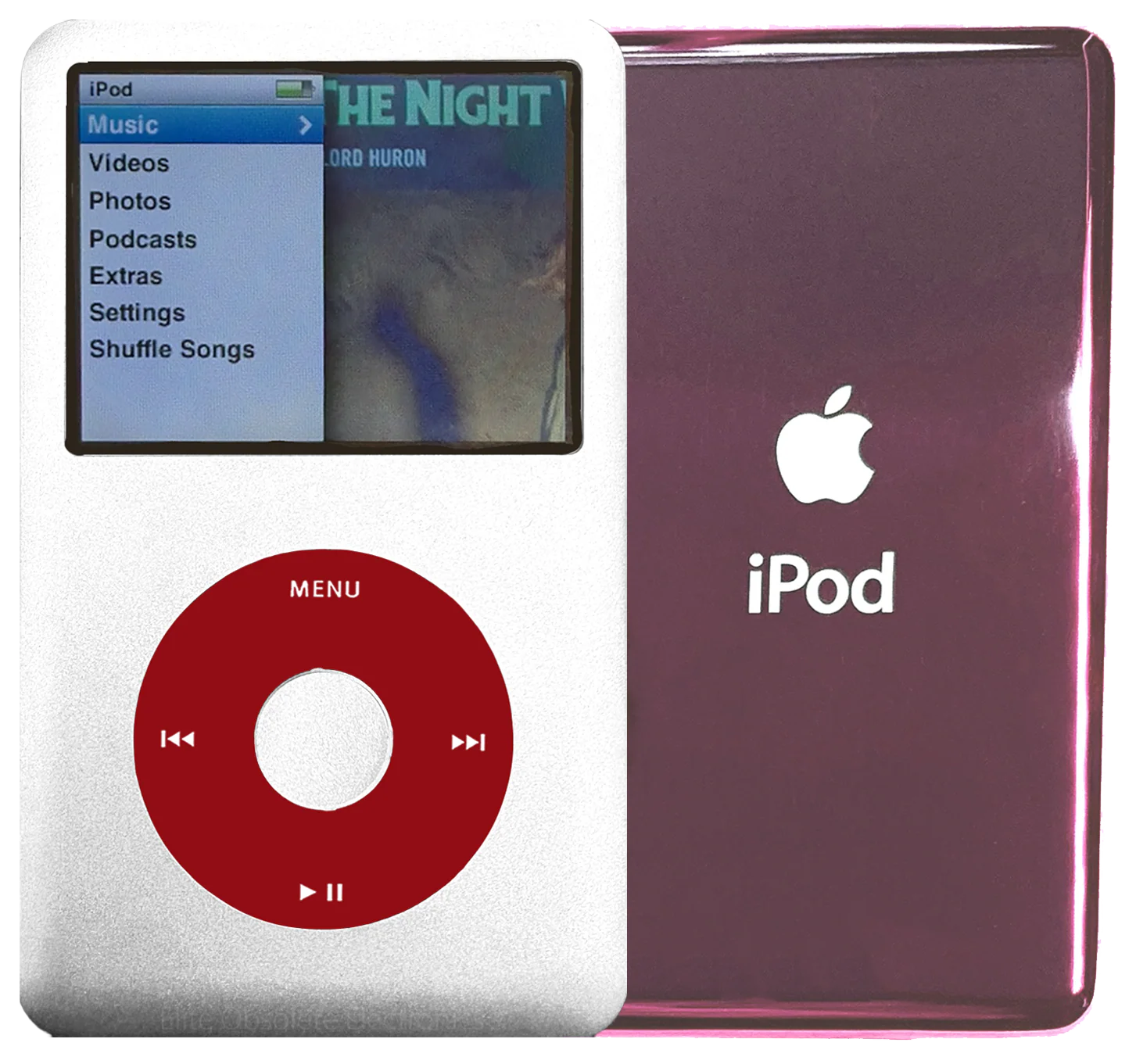 New Apple iPod Classic 6th & 7th Generation Silver Metal / Red / Silver Metal (Blush Pink)