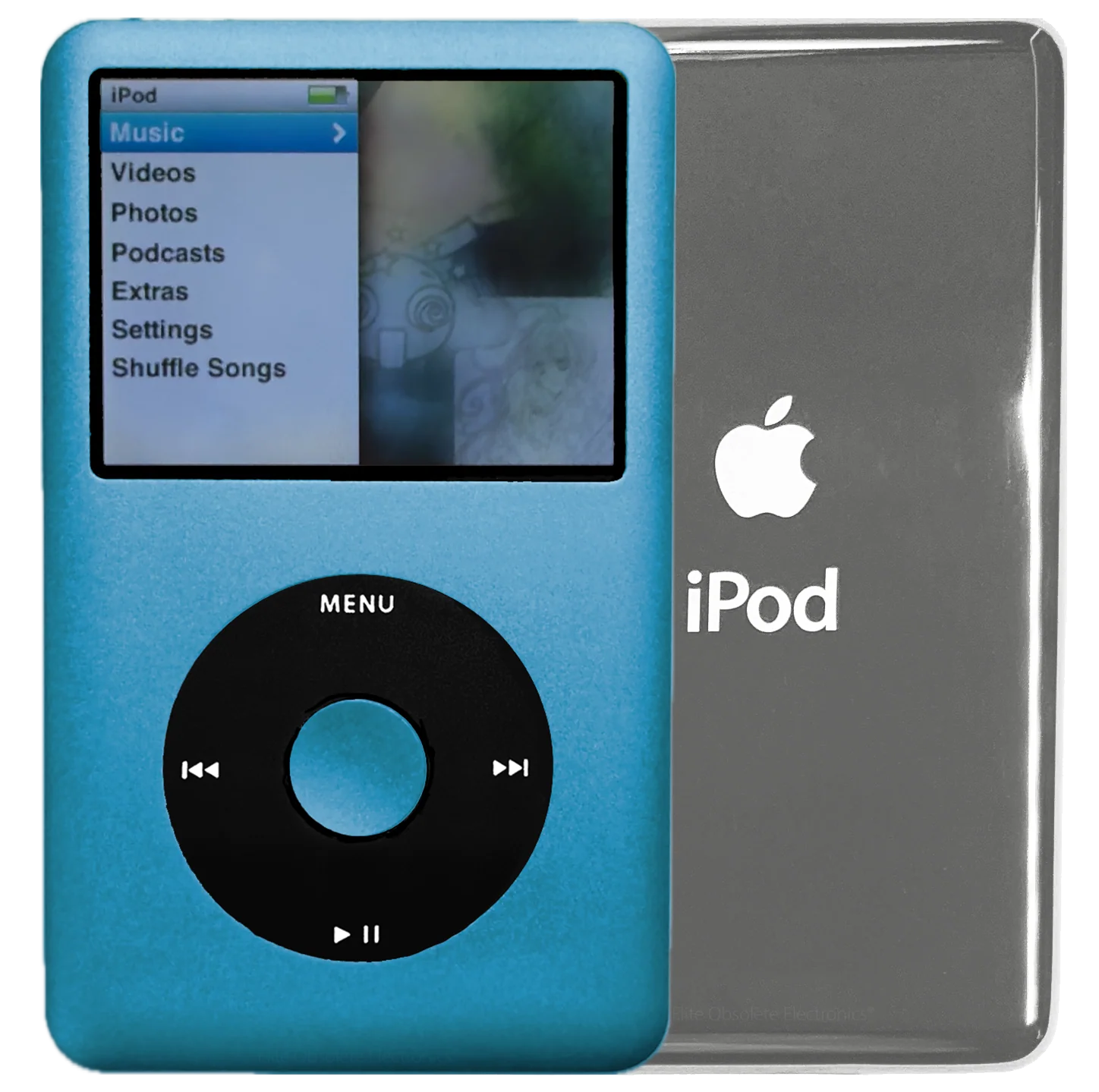 New Apple iPod Classic 6th & 7th Generation Sky Blue / Black / Sky Blue (Silver)