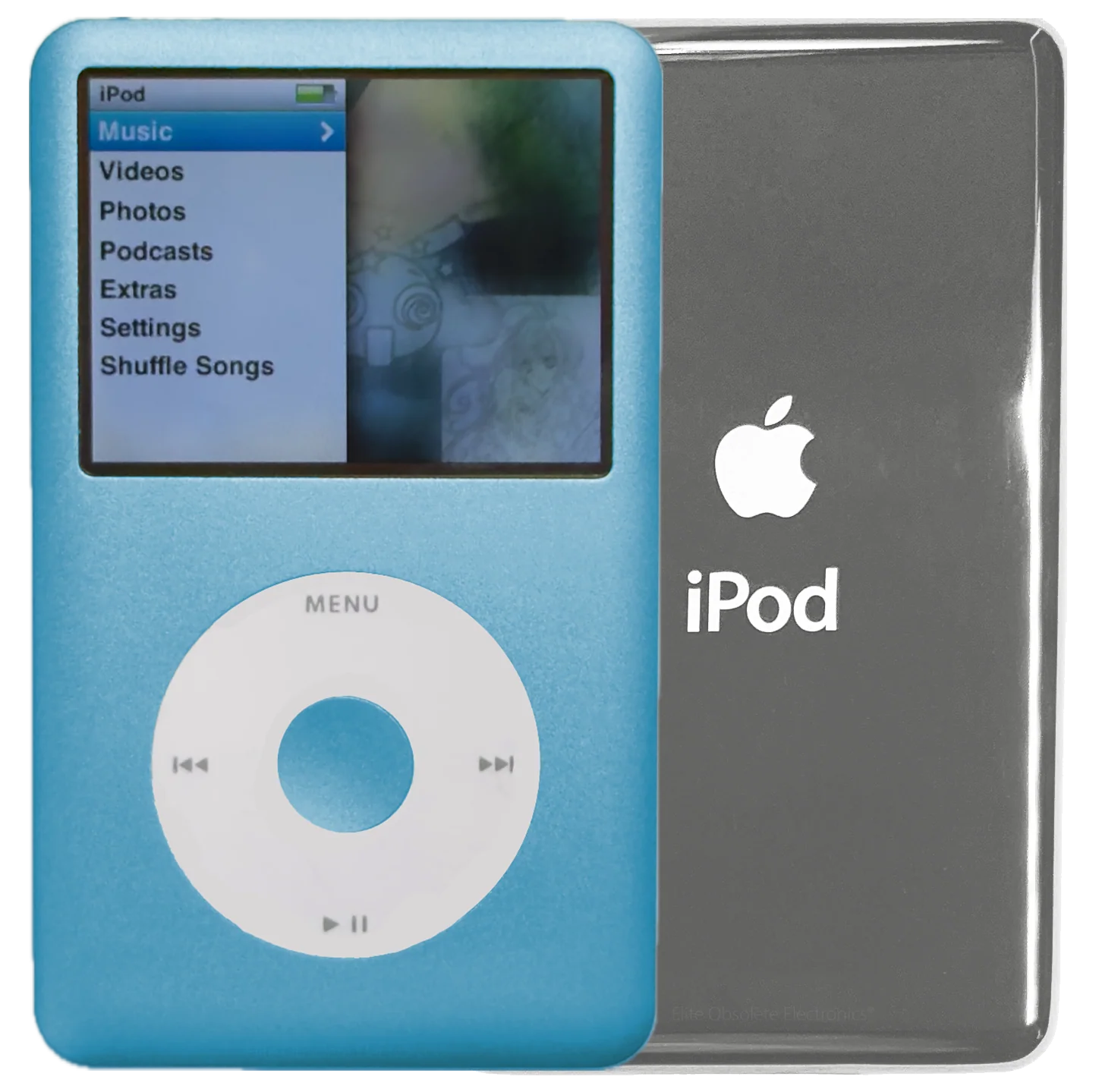 New Apple iPod Classic 6th & 7th Generation Sky Blue Metal / White / Sky Blue Metal (Silver)