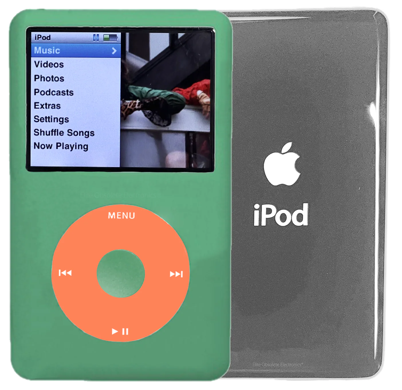 New Apple iPod Classic 6th & 7th Generation Teal Green Metal / Orange / Teal Green Metal (Silver)