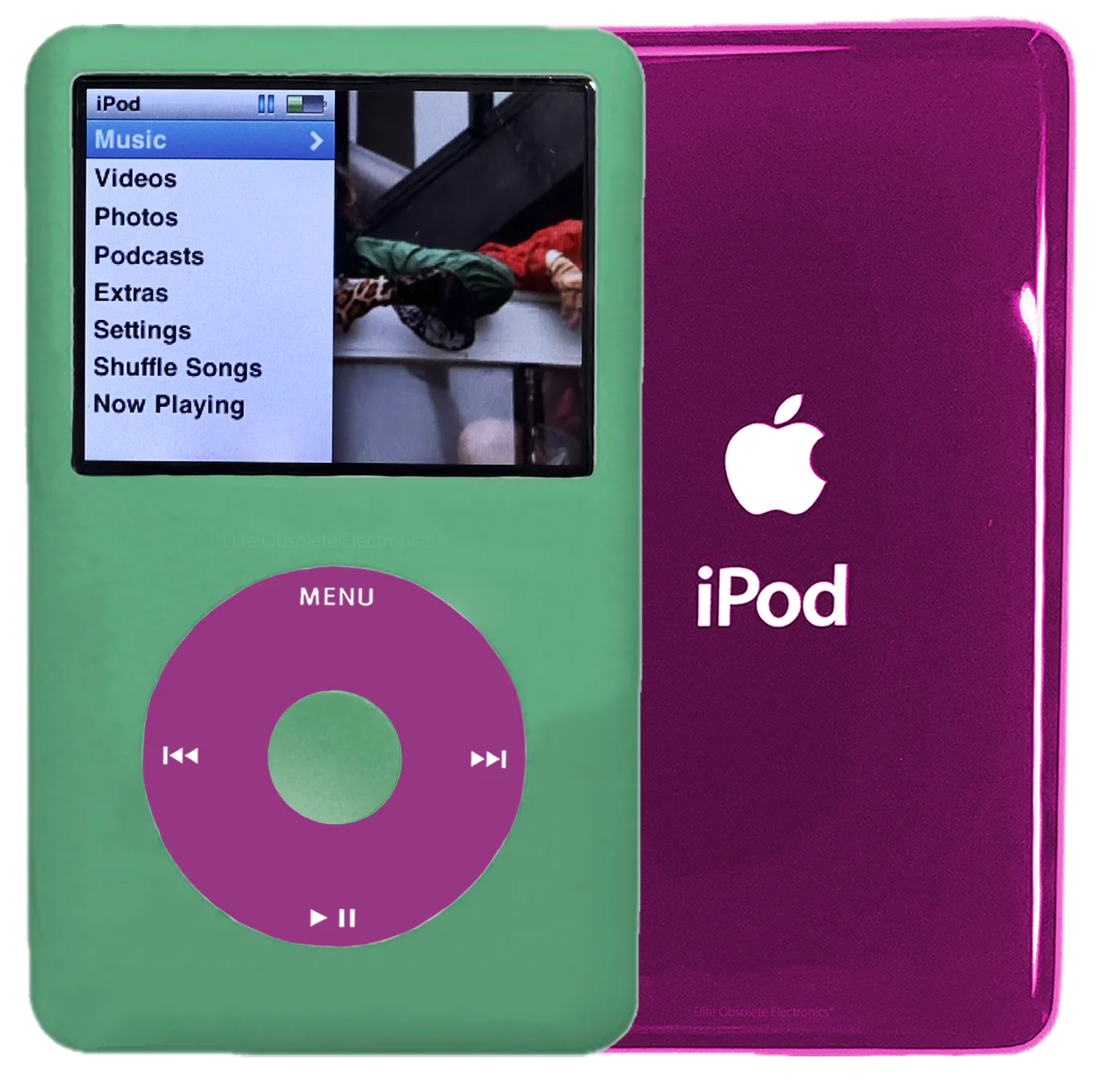 New Apple iPod Classic 6th & 7th Generation Teal Green Metal / Pink / Teal Green Metal (Hyper Pink)