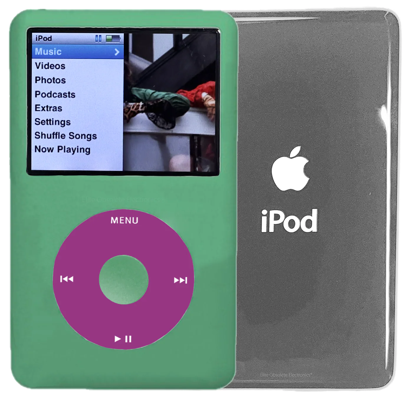 New Apple iPod Classic 6th & 7th Generation Teal Green Metal / Pink / Teal Green Metal (Silver)