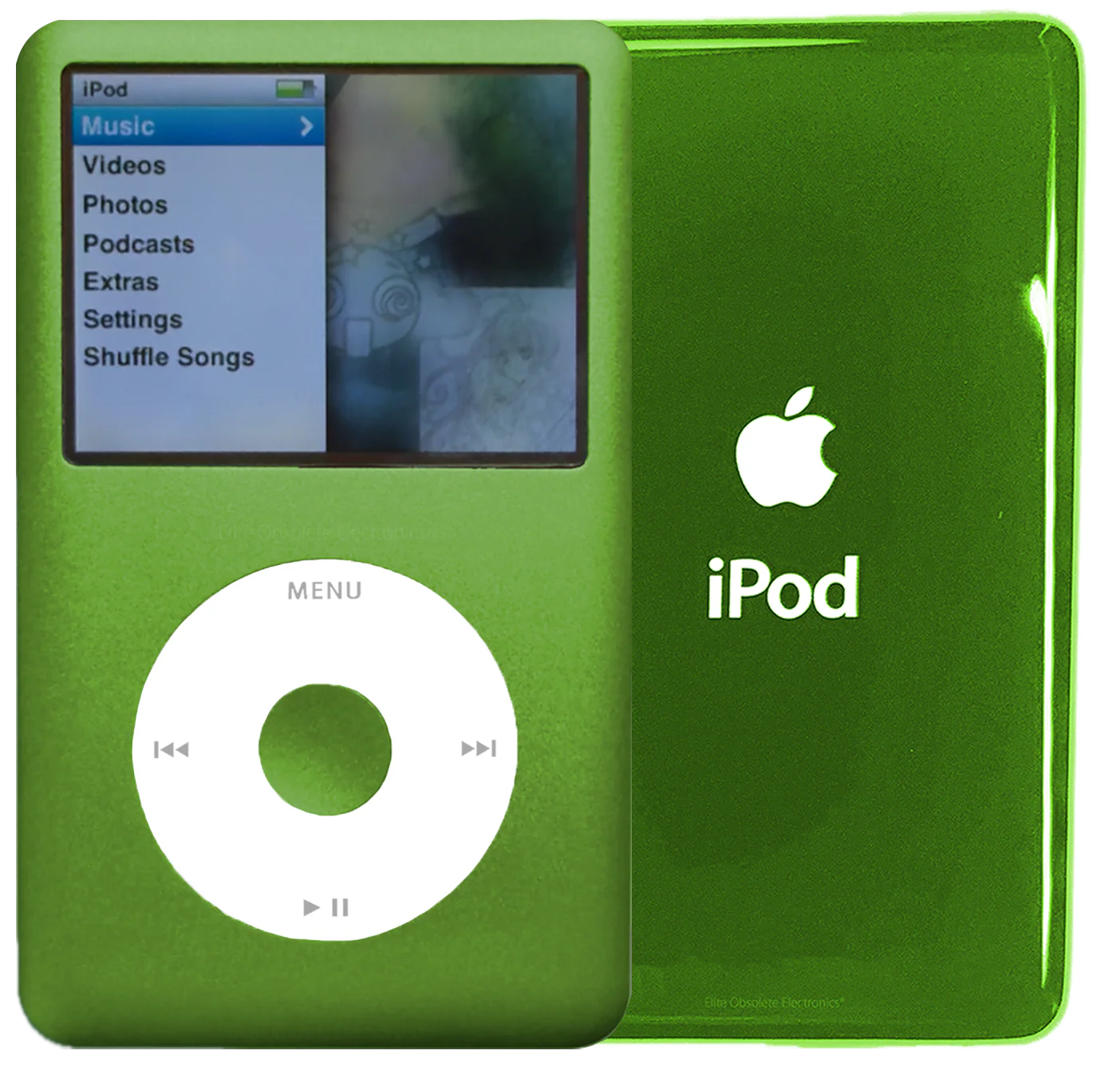 New Apple iPod Classic 6th & 7th Generation Lime Green Metal / White / Lime Green Metal (Toxic Green)