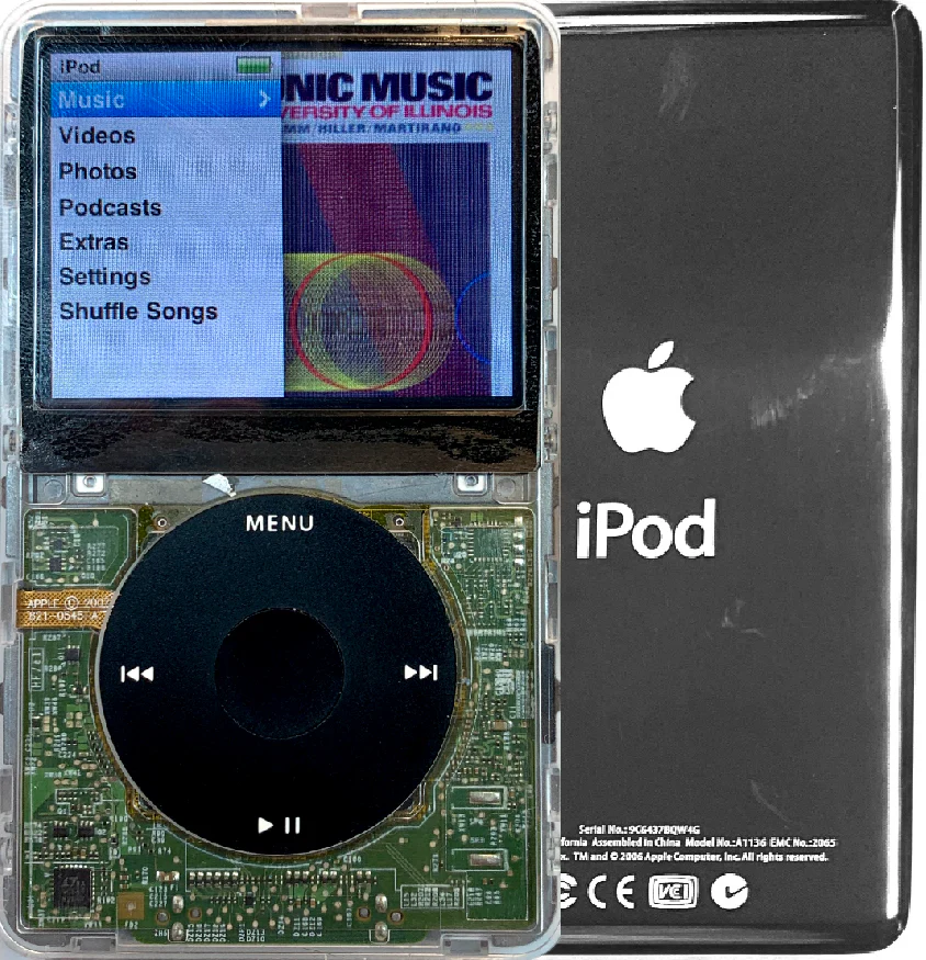 New Apple iPod Classic 6th & 7th Generation Transparent / Black / Black (Silver)
