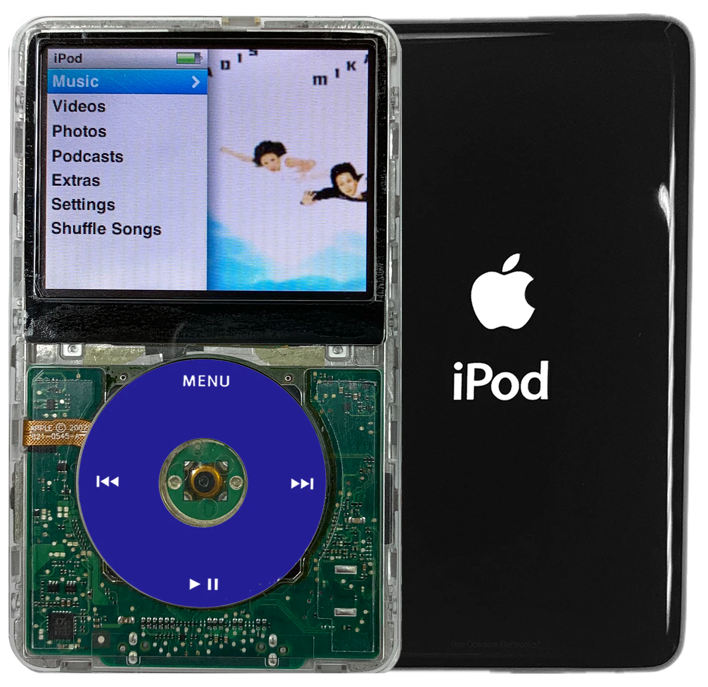 New Apple iPod Classic 6th & 7th Generation Transparent / Blue / Transparent (Black)