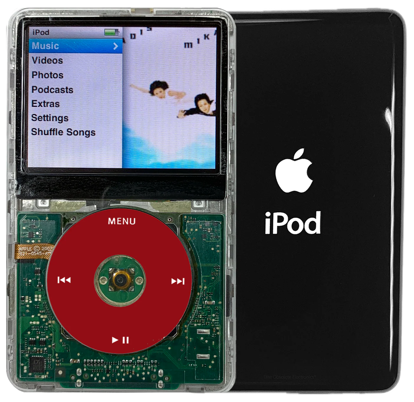 New Apple iPod Classic 6th & 7th Generation Transparent / Red / Transparent (Black)