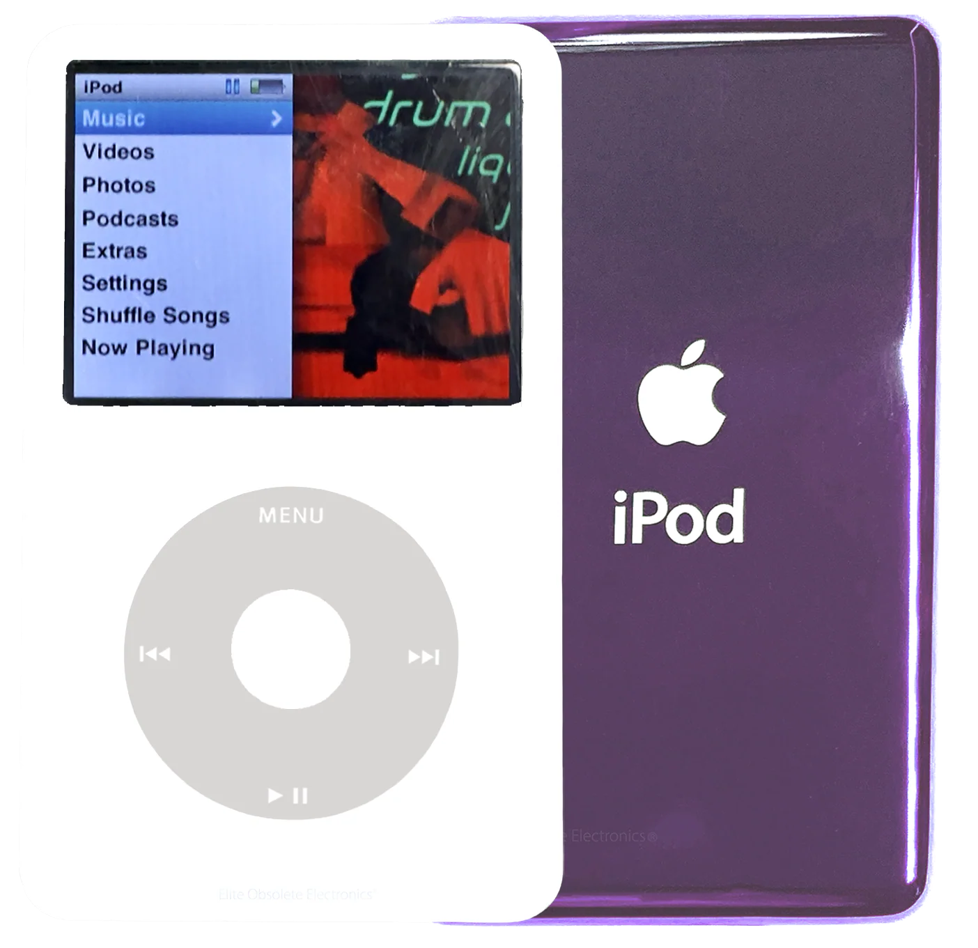 New Apple iPod Classic 6th & 7th Generation White Plastic / Grey / White Plastic (Purple Haze)