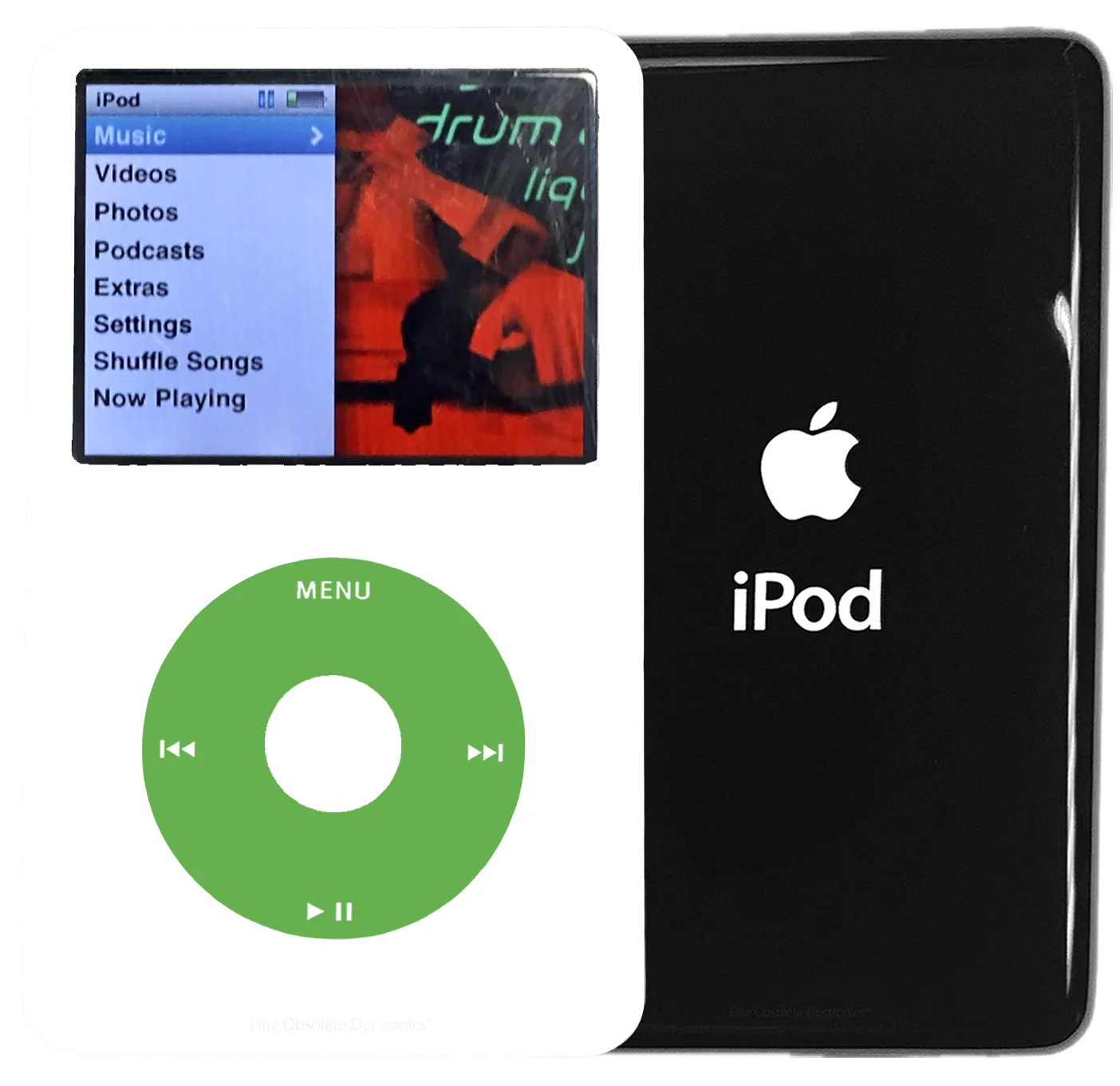 New Apple iPod Classic 6th & 7th Generation White Plastic / Light Green / White Plastic (Black)