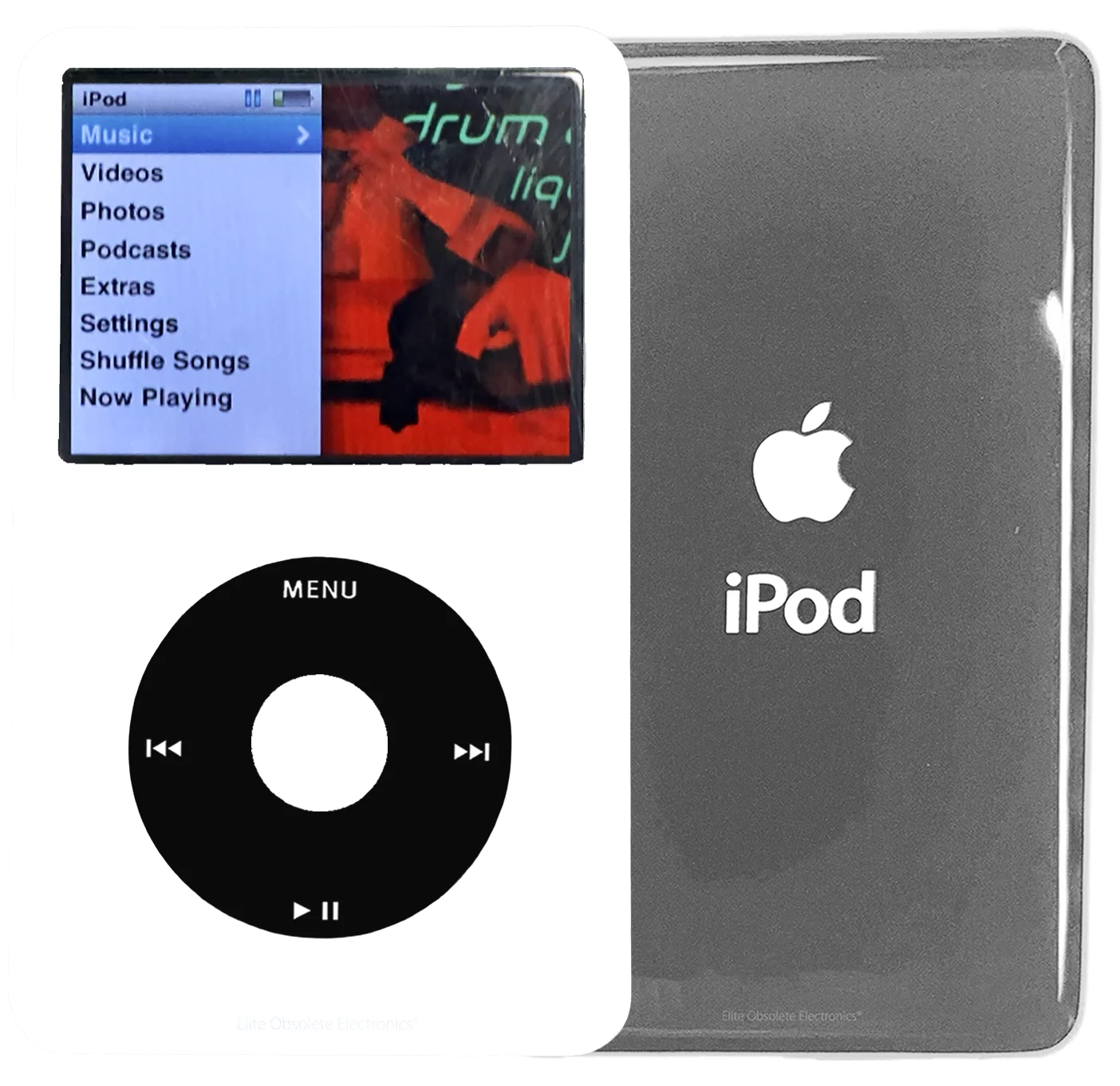 New Apple iPod Classic 6th & 7th Generation White Plastic / Black / White Plastic (Silver)