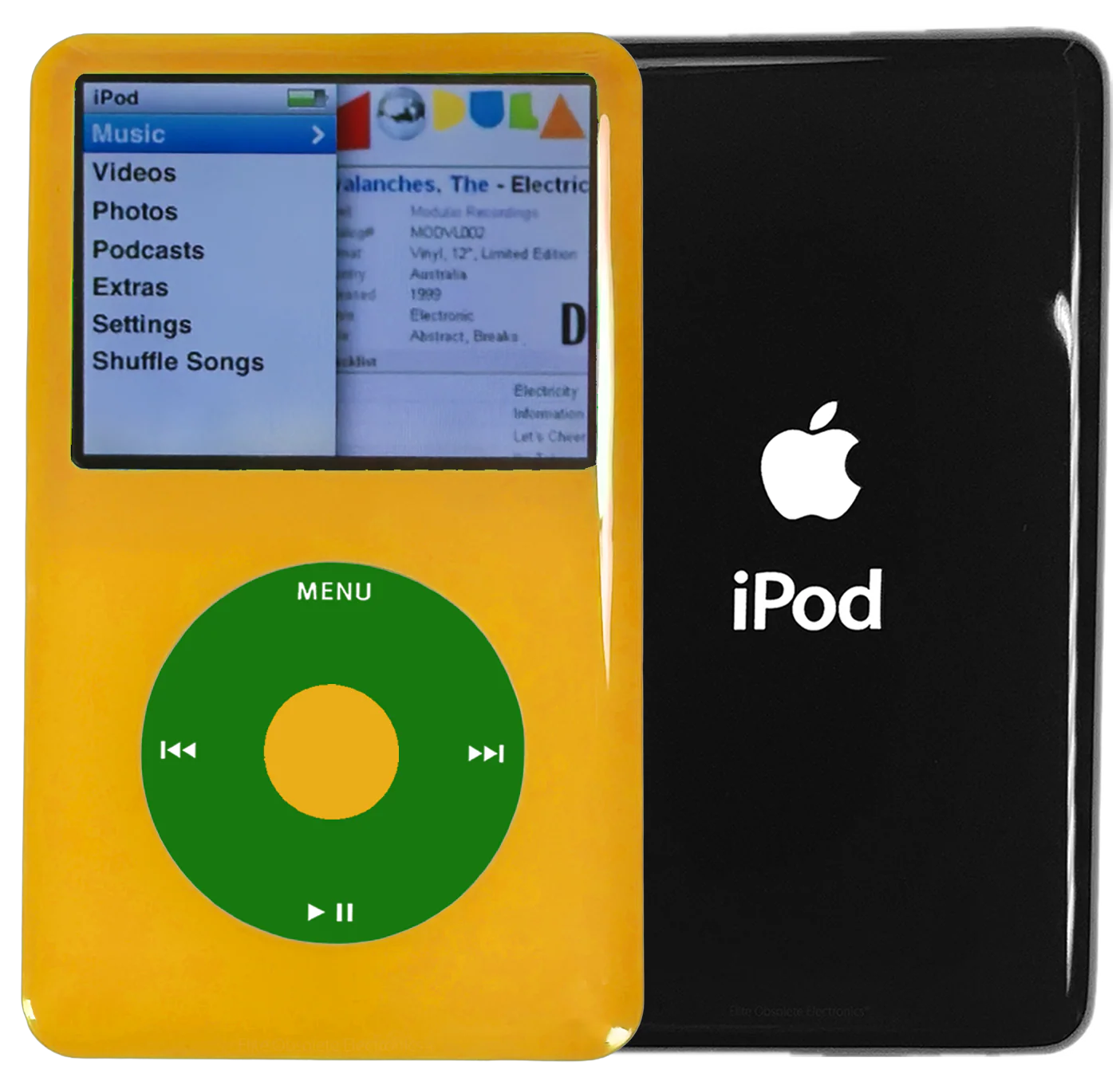 New Apple iPod Classic 6th & 7th Generation Yellow Plastic / Green / Yellow Plastic (Black)
