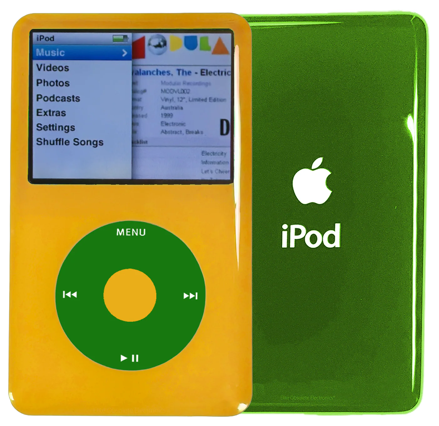 New Apple iPod Classic 6th & 7th Generation Yellow Plastic / Green / Yellow Plastic (Toxic Green)