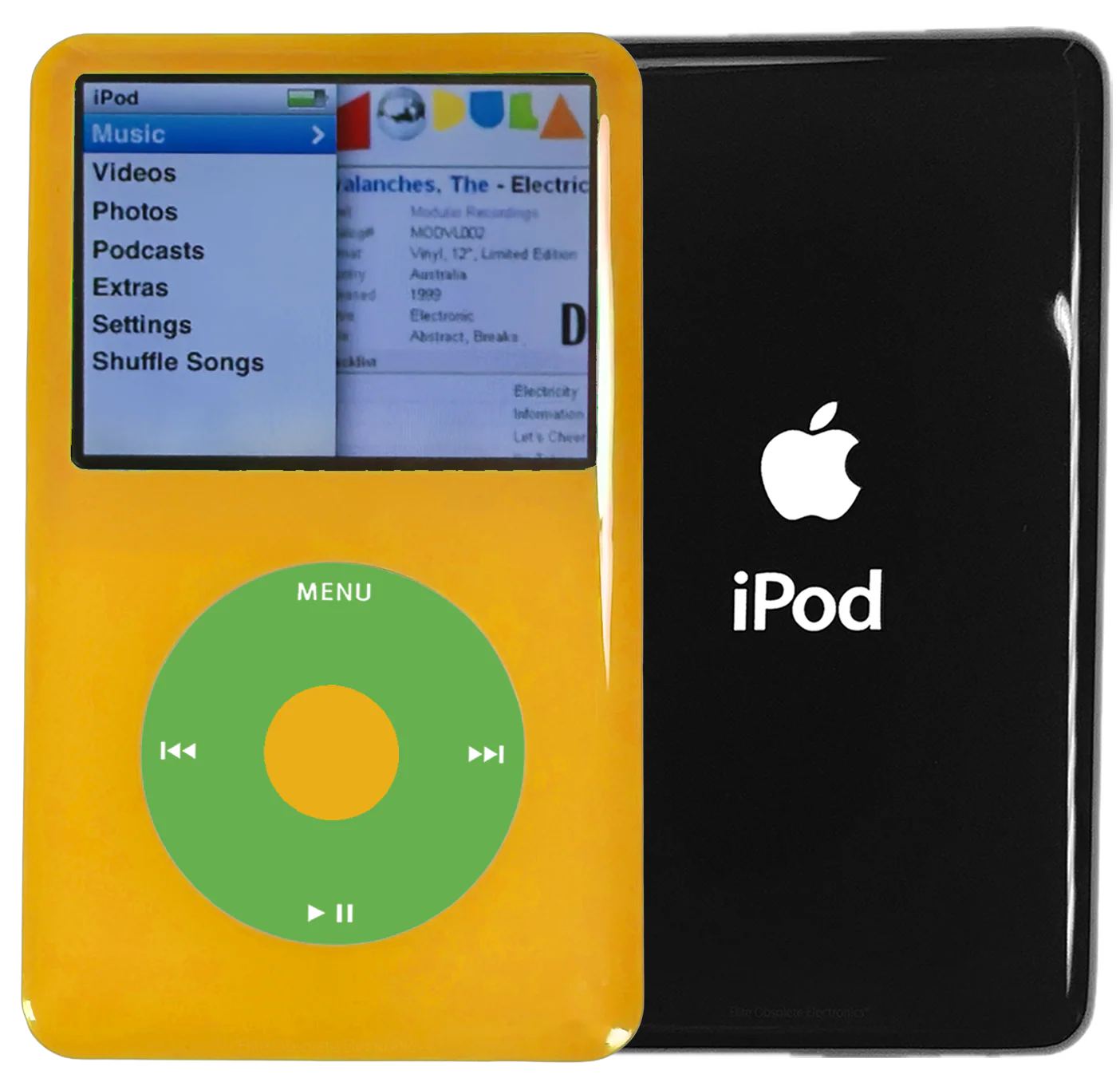 New Apple iPod Classic 6th & 7th Generation Yellow Plastic / Light Green / Yellow Plastic (Black)