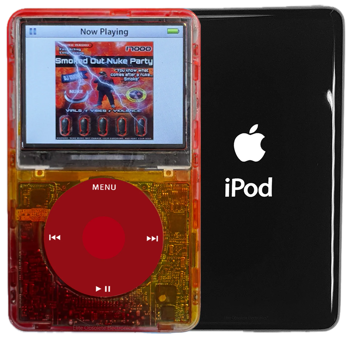 New Apple iPod Video Classic 5th & 5.5 Enhanced Atomic Fireball / Red / Red (Black)