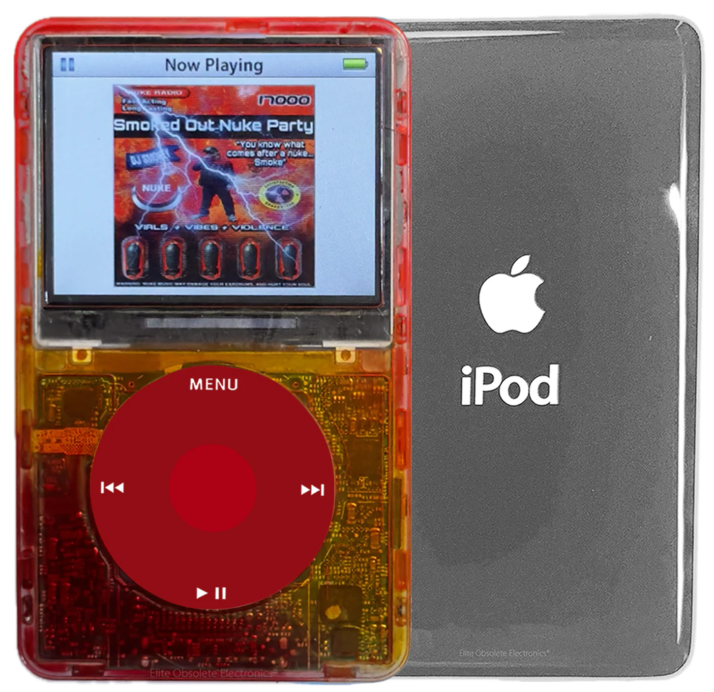 New Apple iPod Video Classic 5th & 5.5 Enhanced Atomic Fireball / Red / Red (Silver)