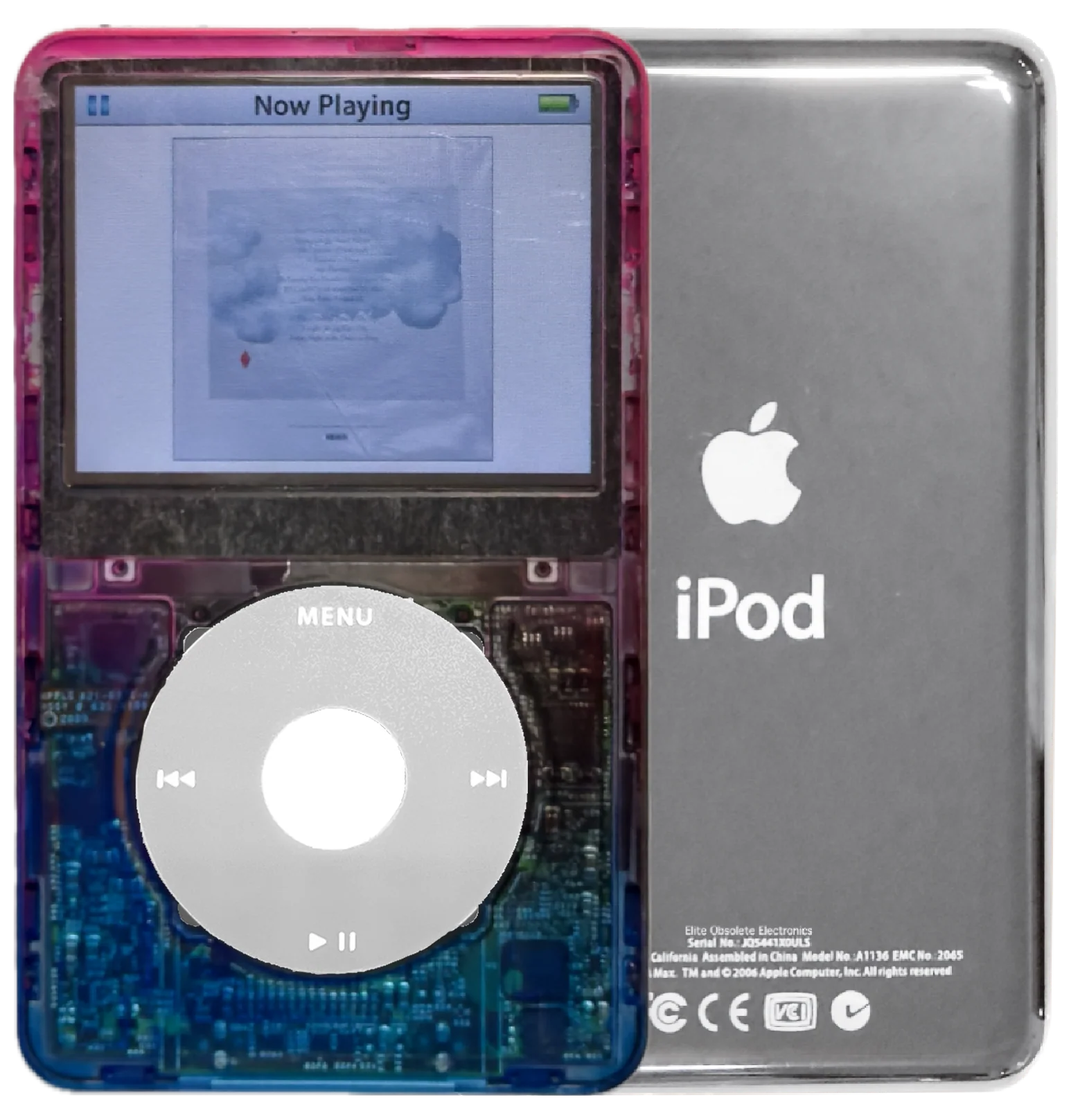New Apple iPod Video Classic 5th & 5.5 Enhanced Atomic Nebula / Grey / White (Silver)