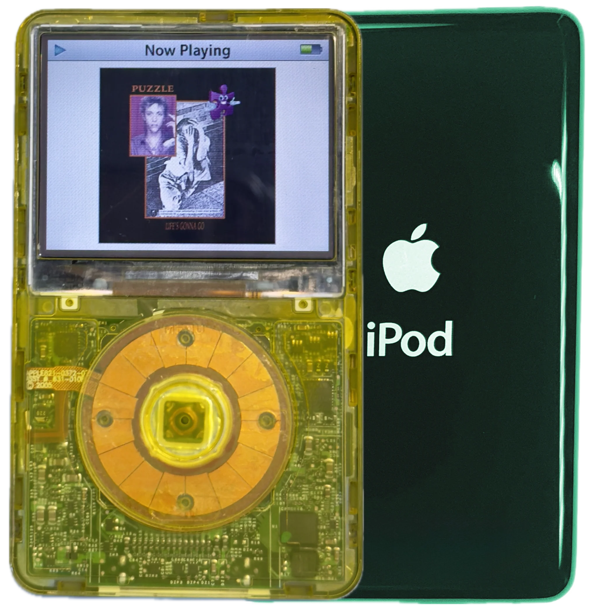 New Apple iPod Video Classic 5th & 5.5 Enhanced Atomic Yellow Beam / Atomic Yellow / Atomic Yellow (Pine Green)