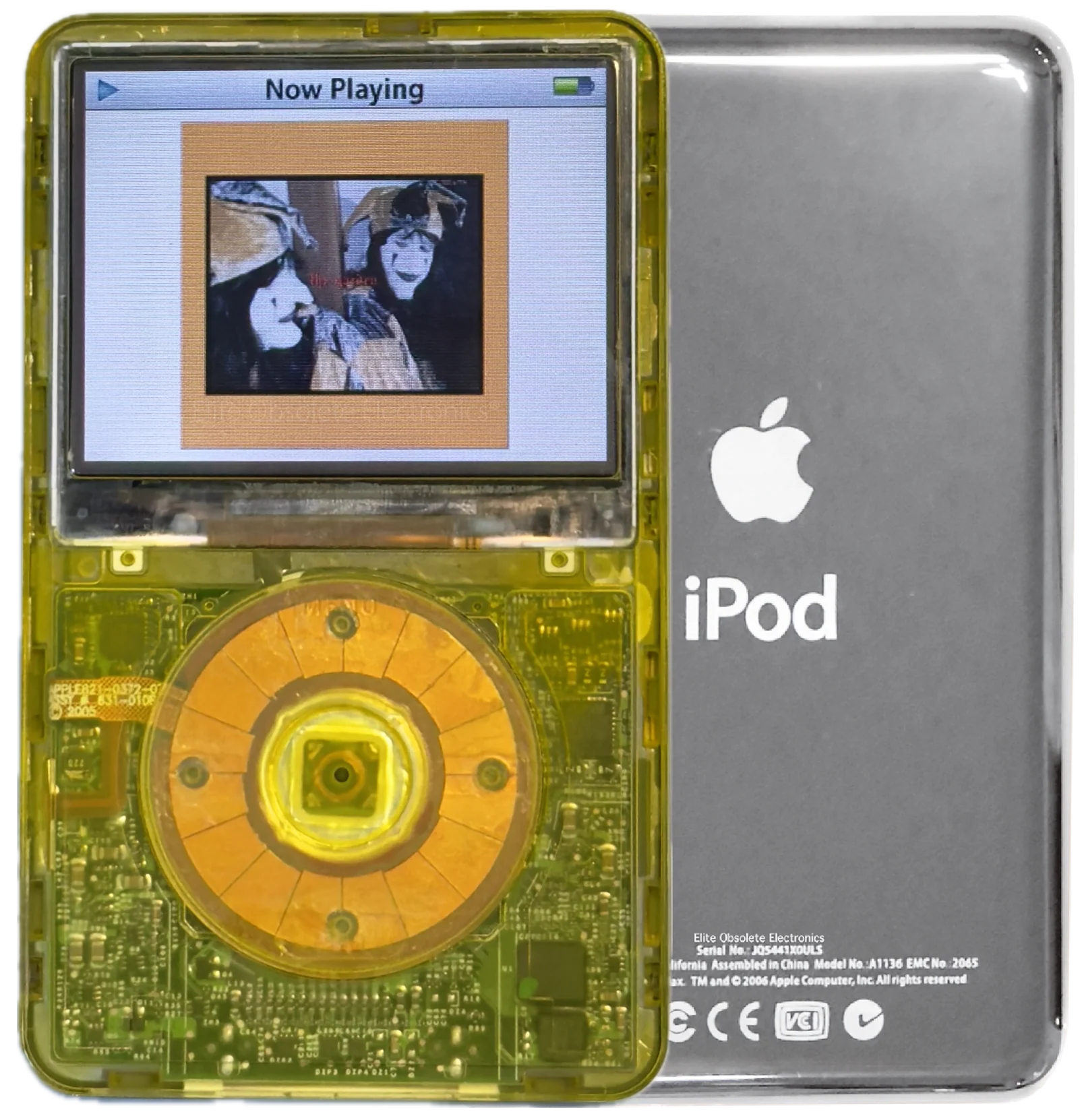 New Apple iPod Video Classic 5th & 5.5 Enhanced Atomic Yellow Beam / Atomic Yellow / Atomic Yellow (Silver)
