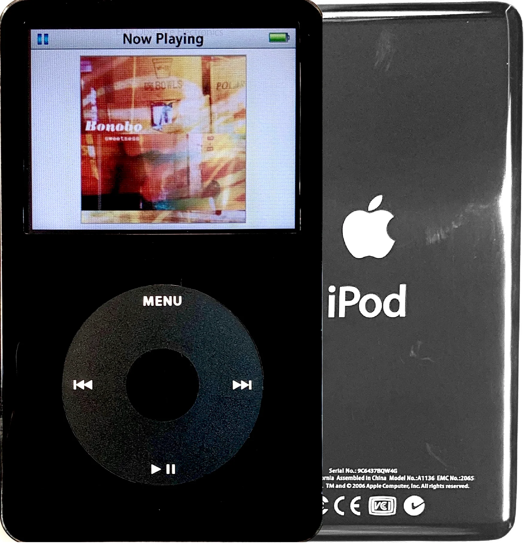 New Apple iPod Video Classic 5th & 5.5 Enhanced Black / Black / Black (Silver)
