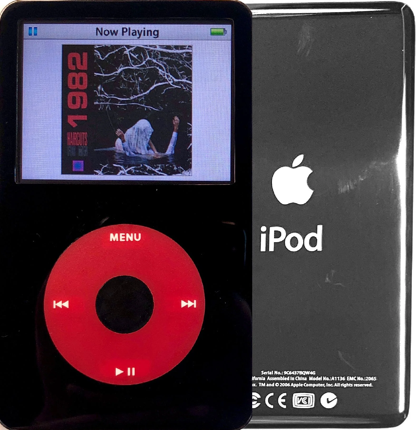 New Apple iPod Video Classic 5th & 5.5 Enhanced Black / Red / Black (Silver)