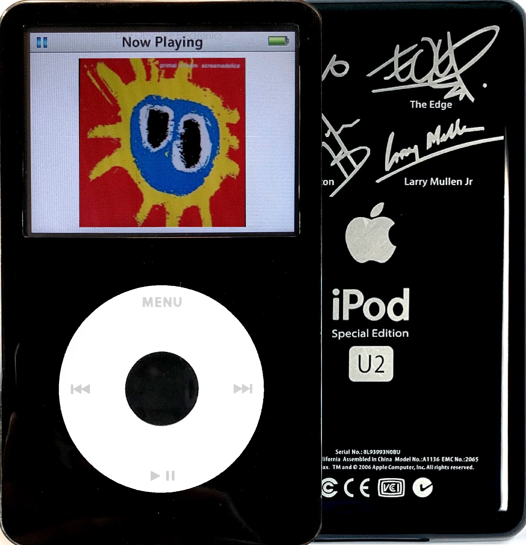 New Apple iPod Video Classic 5th & 5.5 Enhanced Black / White / Black (U2 Special Edition Black)