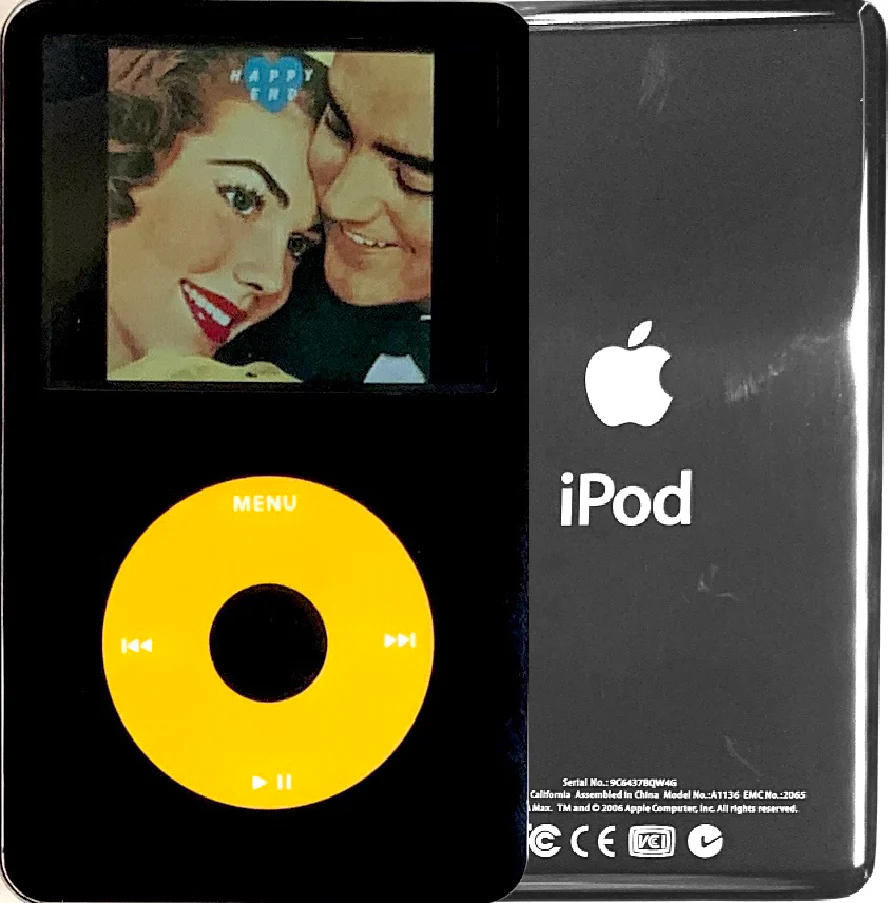 New Apple iPod Video Classic 5th & 5.5 Enhanced Black / Yellow / Black (Silver)