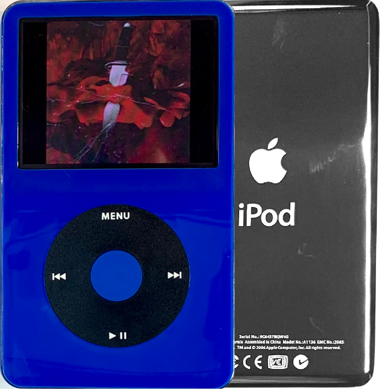 New Apple iPod Video Classic 5th & 5.5 Enhanced Blue / Black / Blue (Silver)