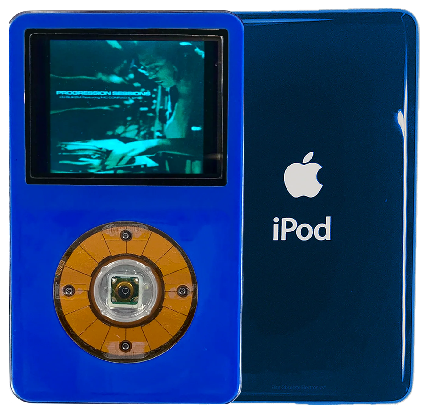 New Apple iPod Video Classic 5th 5.5 Enhanced Blue / Crystal Clear / Transparent (Aqua)