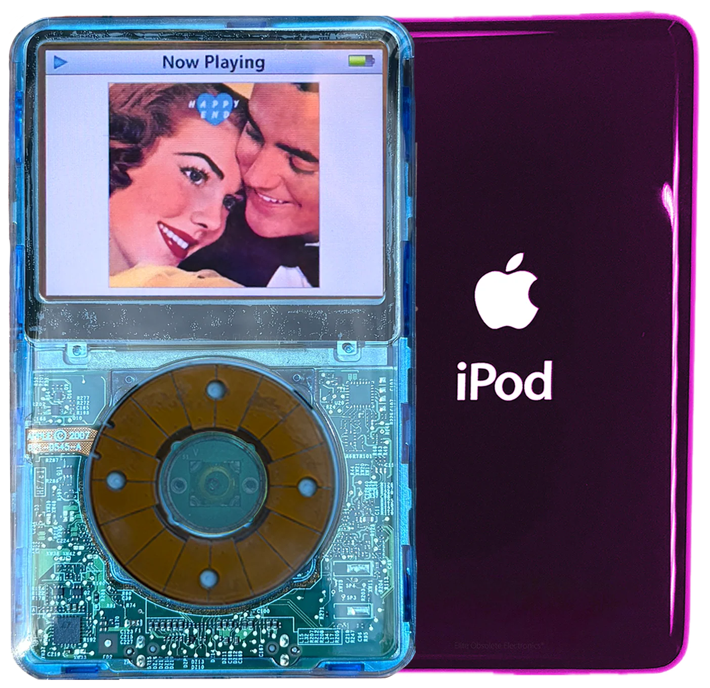New Apple iPod Video Classic 5th & 5.5 Enhanced Blue Crystal Plastic / Blue Crystal Plastic / Blue Crystal Plastic (Wine)