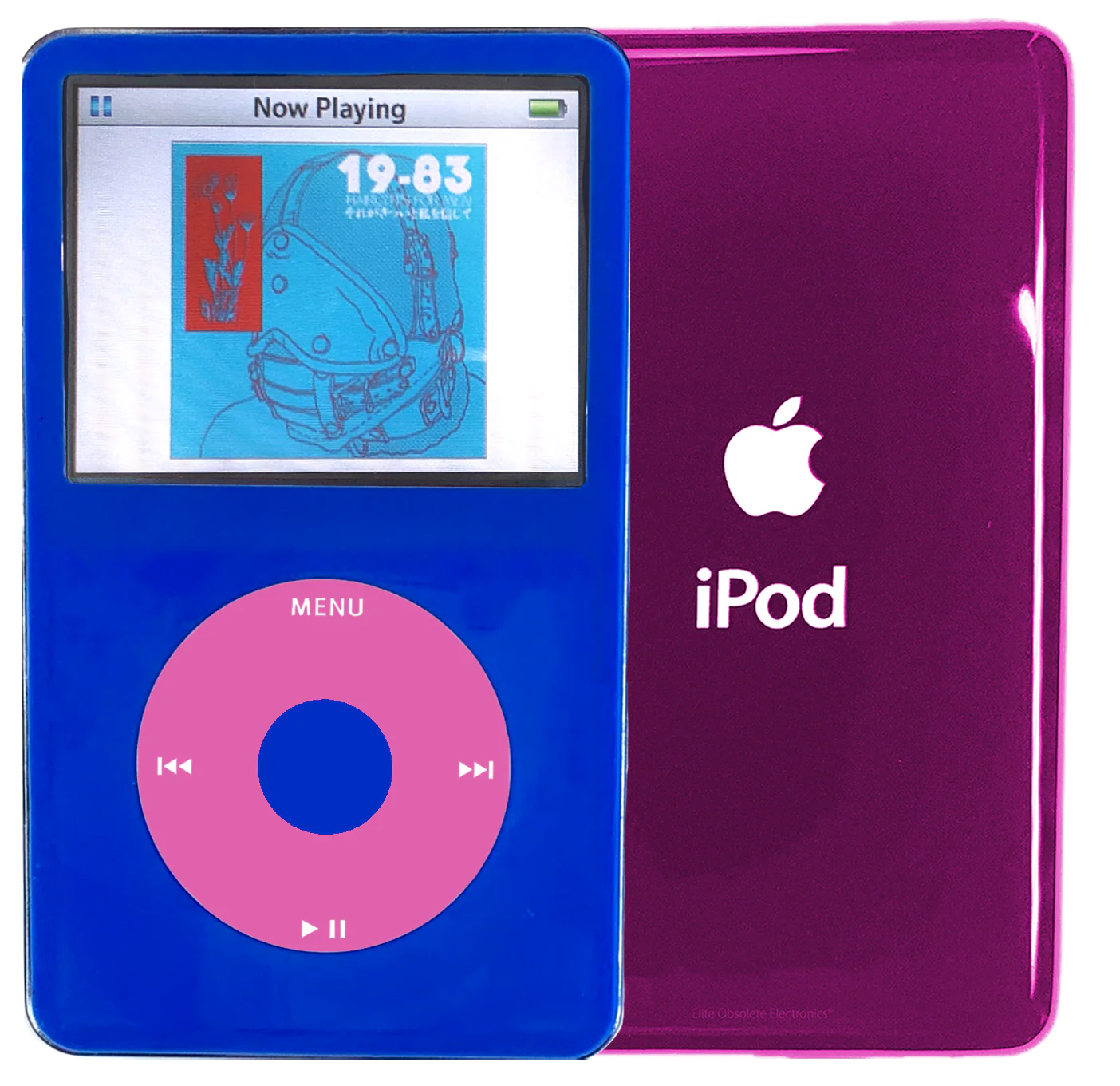 New Apple iPod Video Classic 5th & 5.5 Enhanced Blue / Light Pink / Blue (Hyper Pink)
