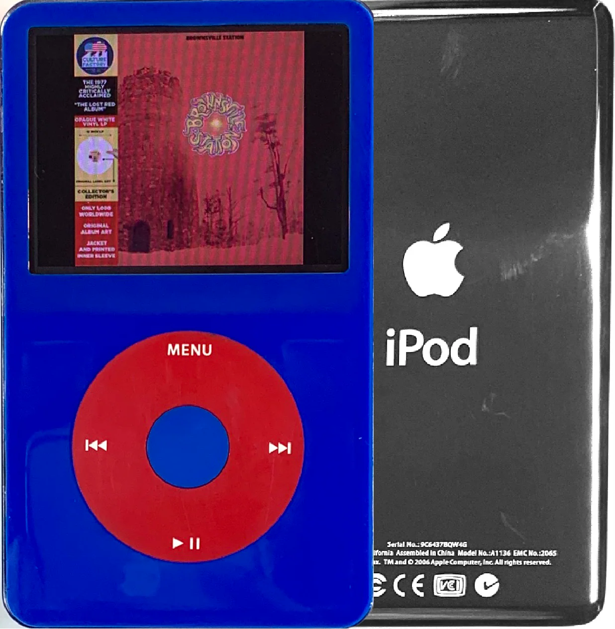 New Apple iPod Video Classic 5th & 5.5 Enhanced Blue / Red / Blue (Silver)