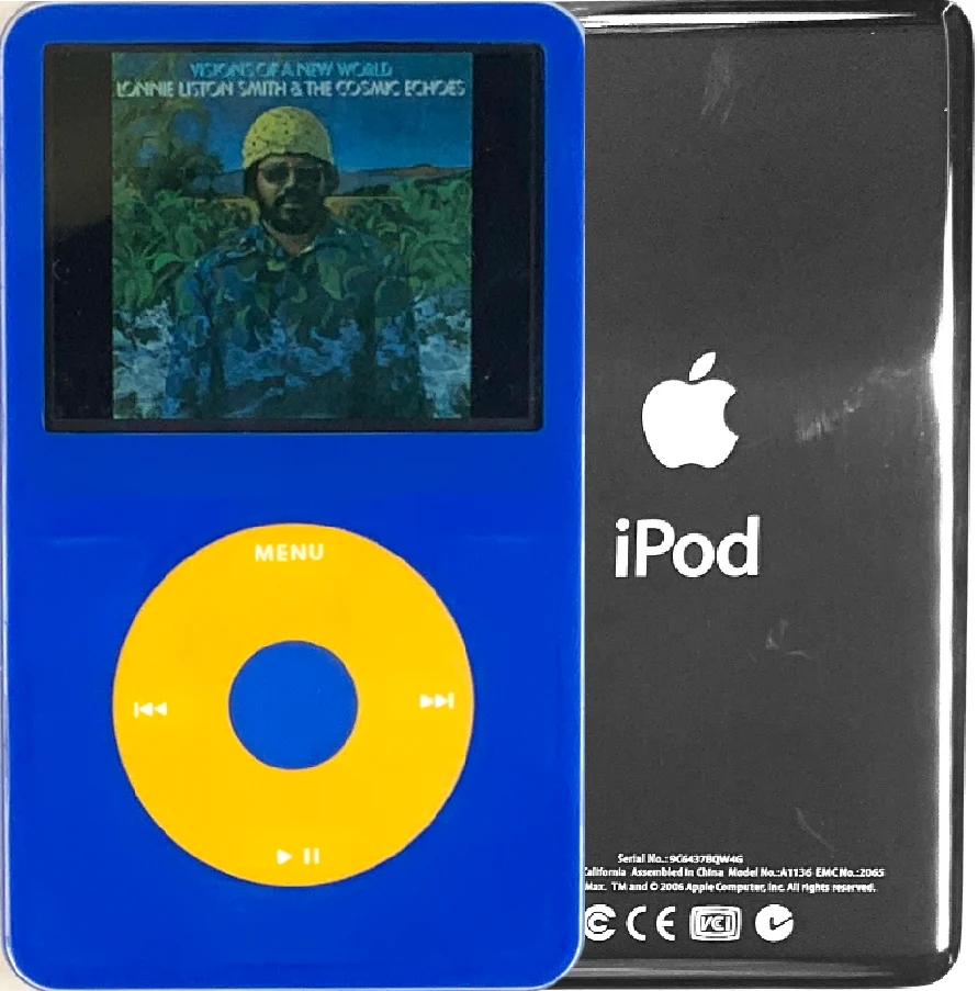 New Apple iPod Video Classic 5th & 5.5 Enhanced Blue / Yellow / Blue (Silver)