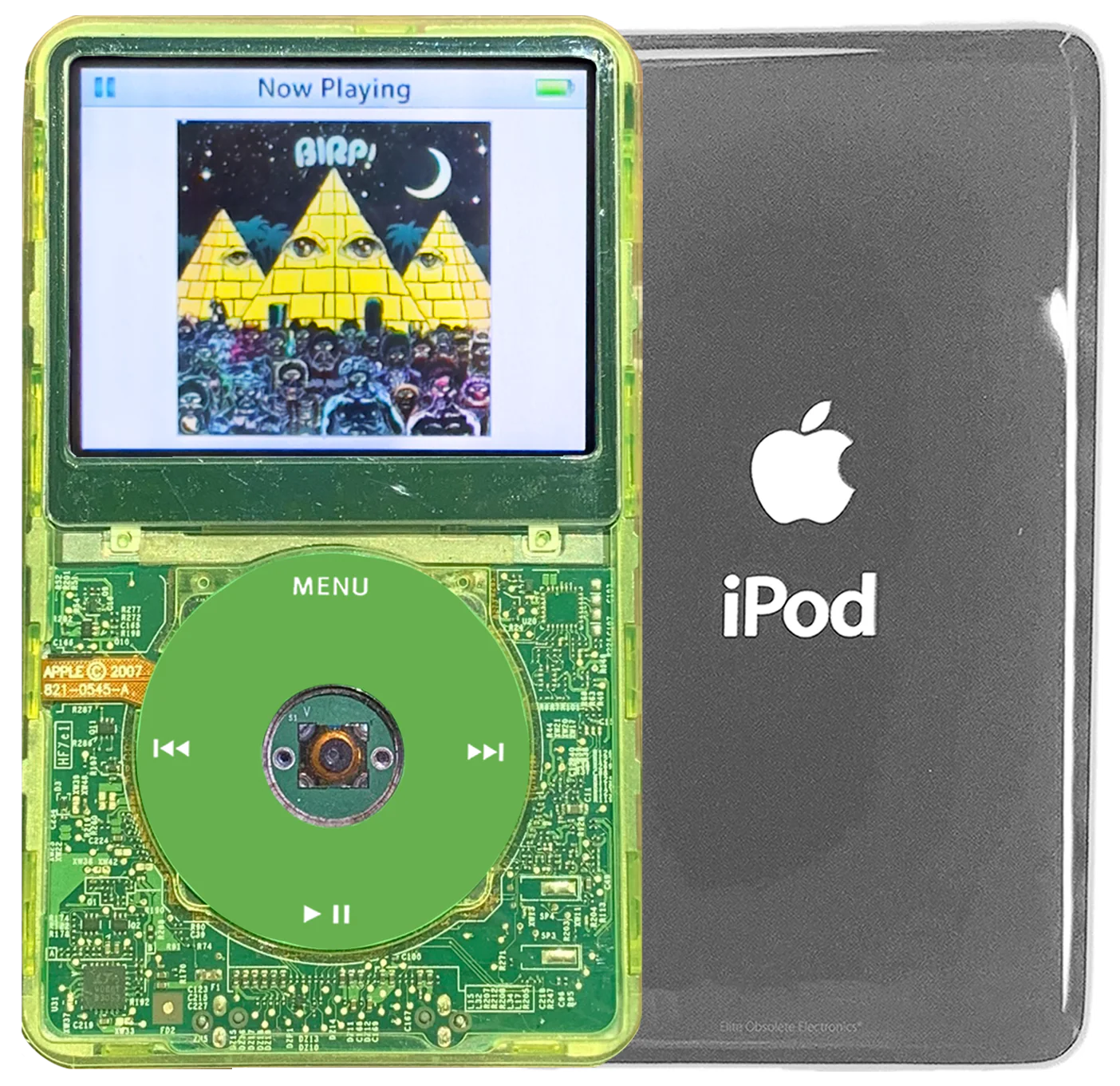 New Apple iPod Video Classic 5th & 5.5 Enhanced Green Crystal Plastic / Transparent / Light Green (Silver)